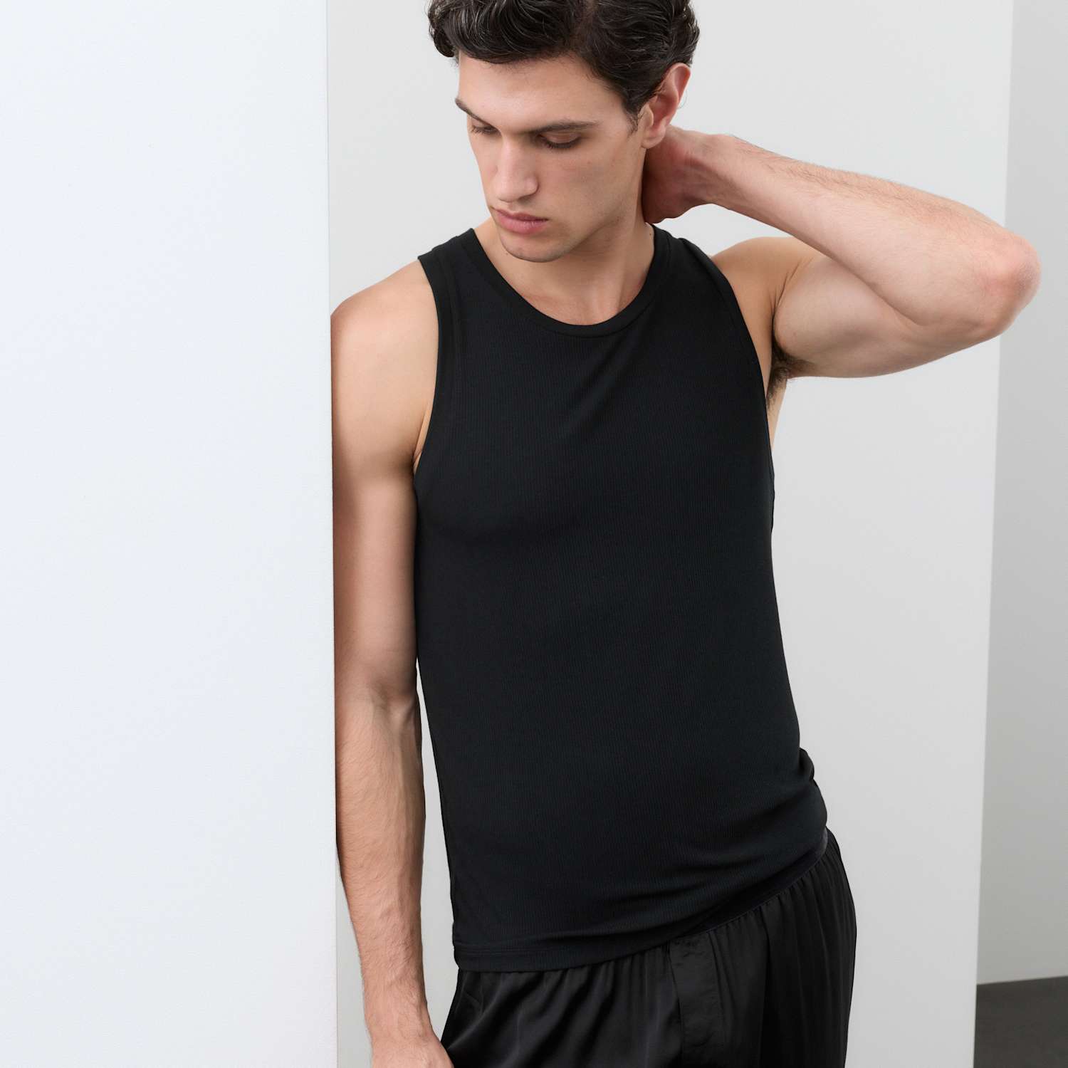 Autograph Men's Modal Rib Vest - S - Black