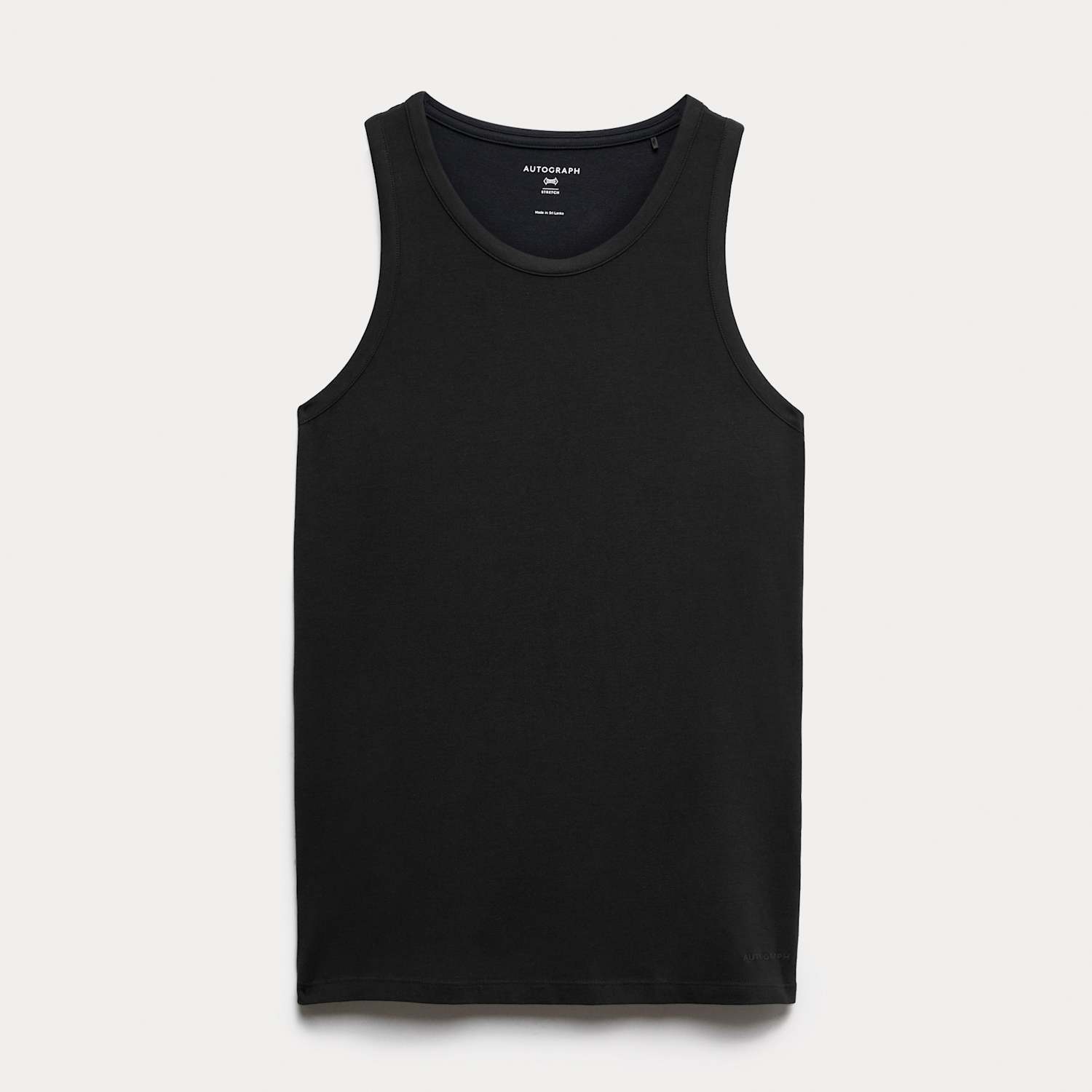 Autograph Men's Supima Cotton Modal Sleeveless Vest - M - Black
