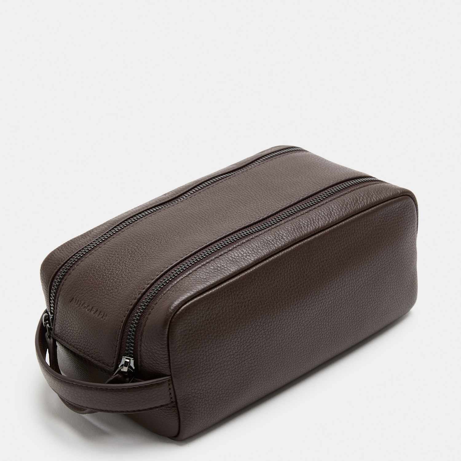 Autograph Men's Leather Wash Bag - Brown