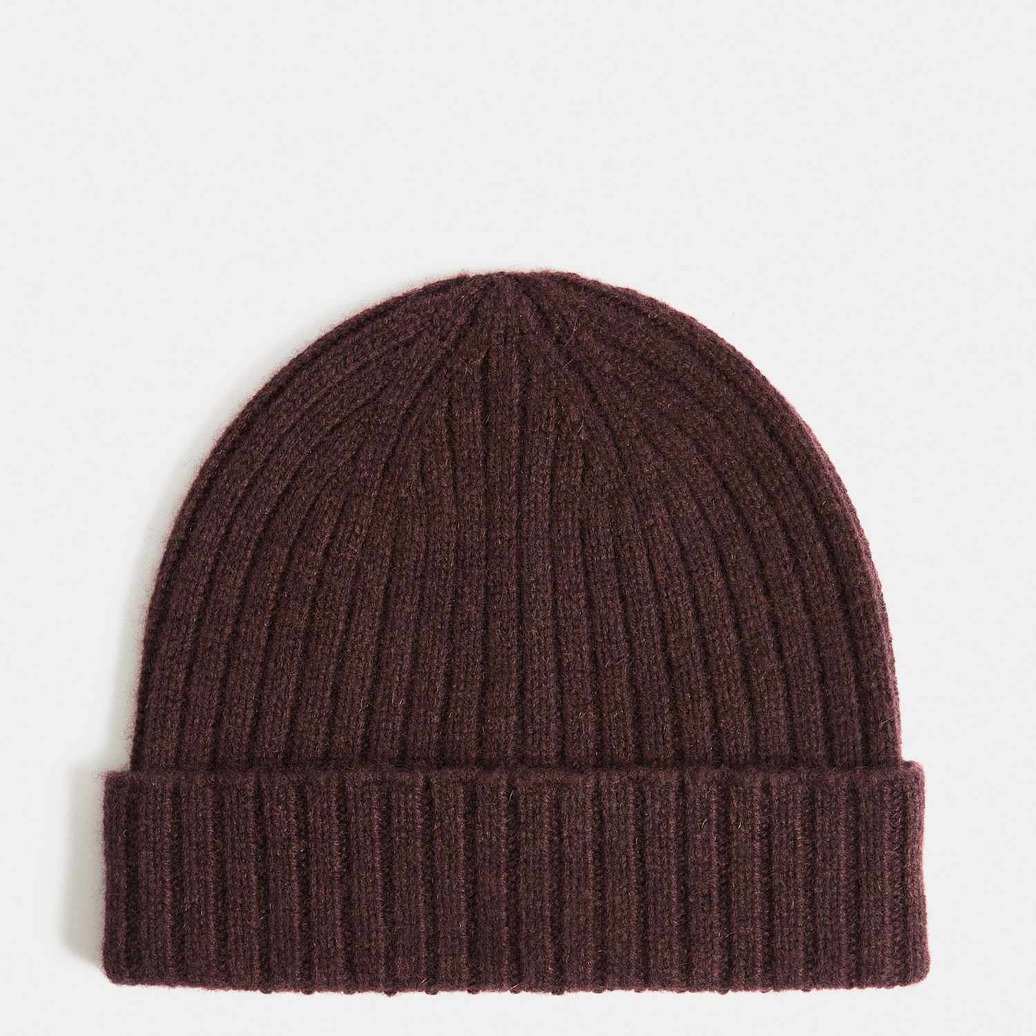 Autograph Men's Pure Cashmere Knitted Beanie Hat - Dark Burgundy