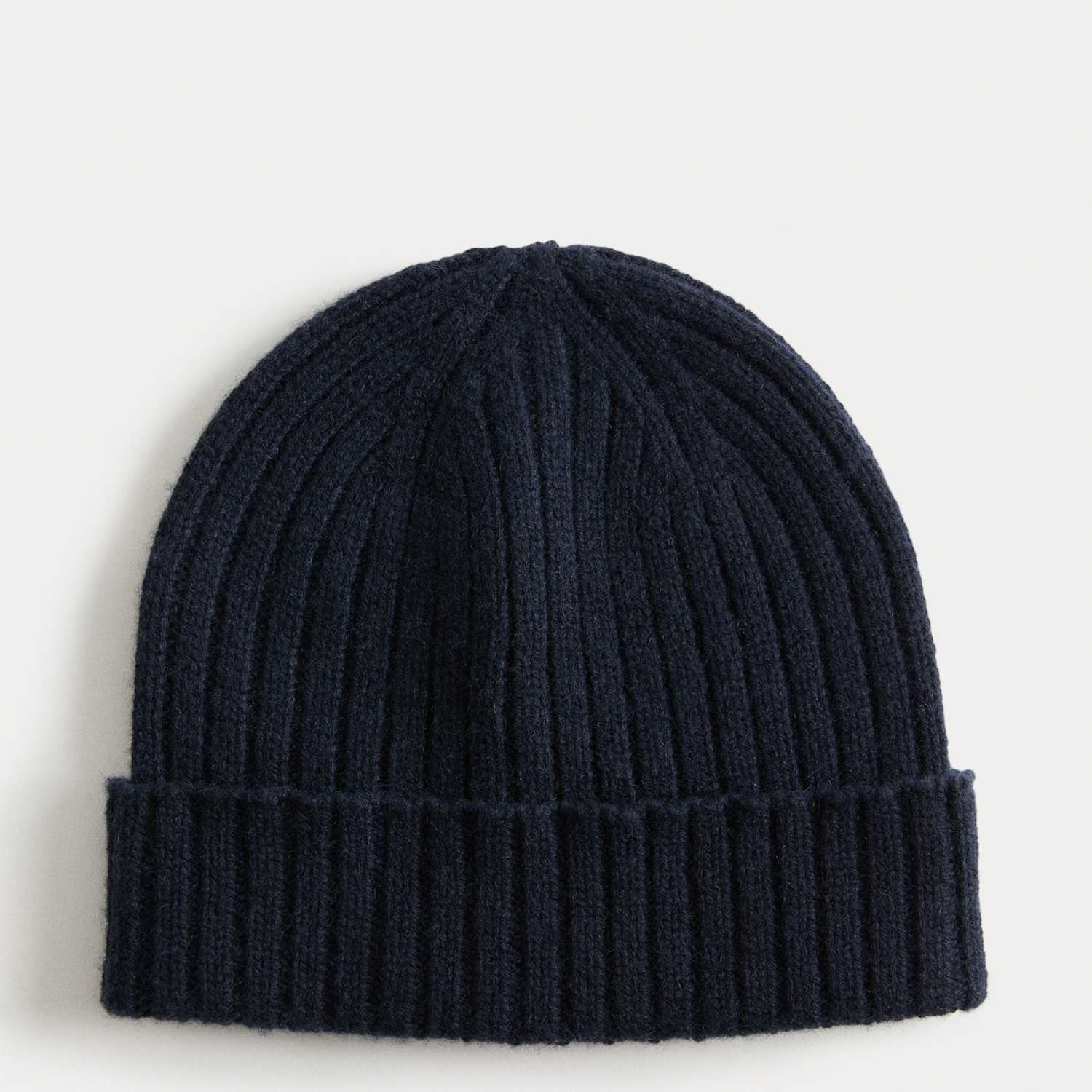 Autograph Men's Pure Cashmere Knitted Beanie Hat - Dark Navy