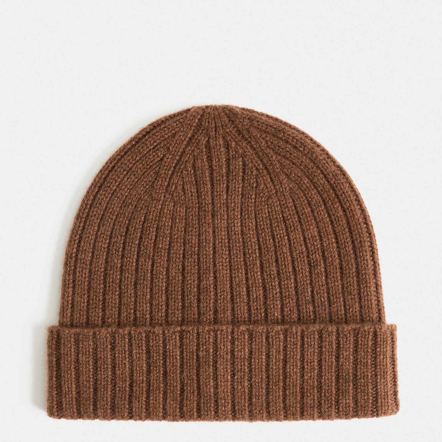 Autograph Men's Pure Cashmere Knitted Beanie Hat - Medium Brown