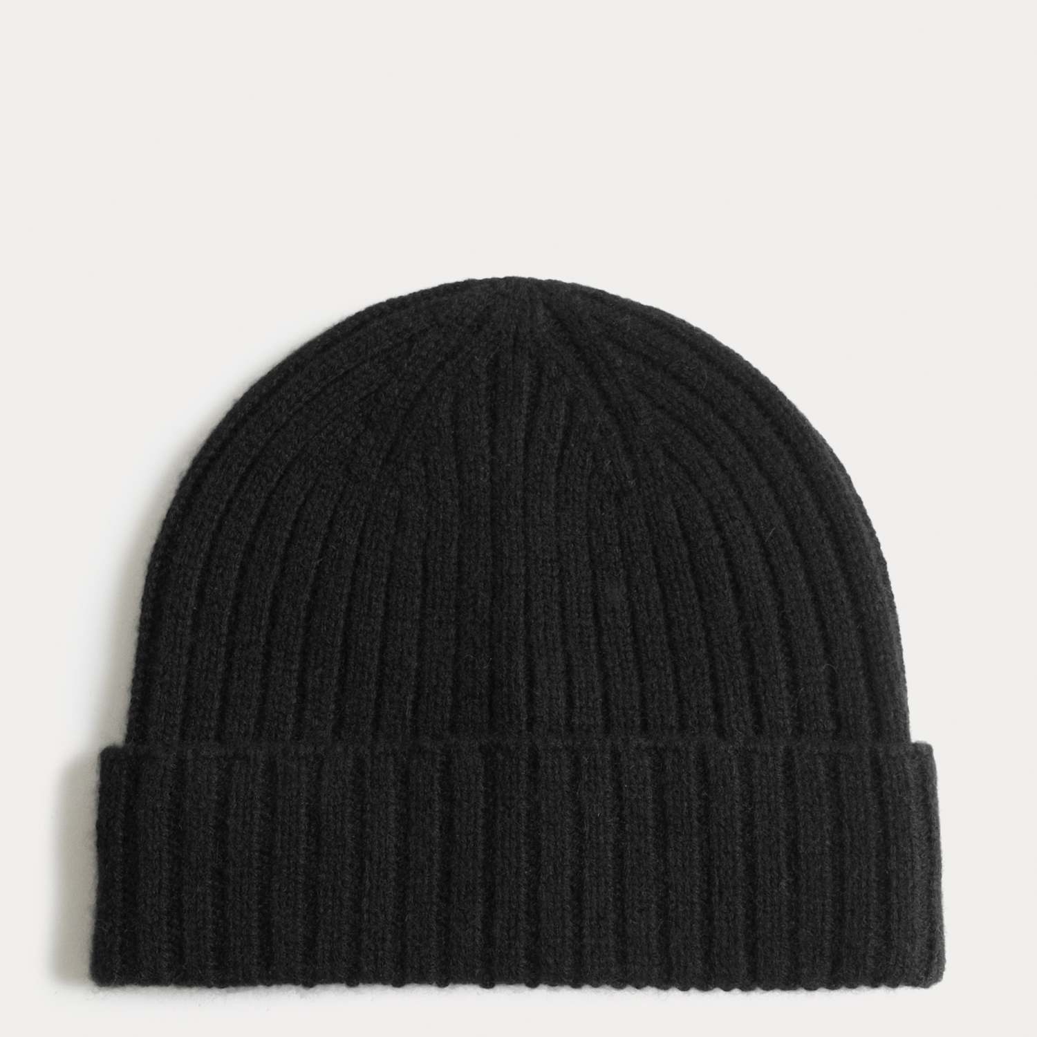 Autograph Men's Pure Cashmere Knitted Beanie Hat - Black