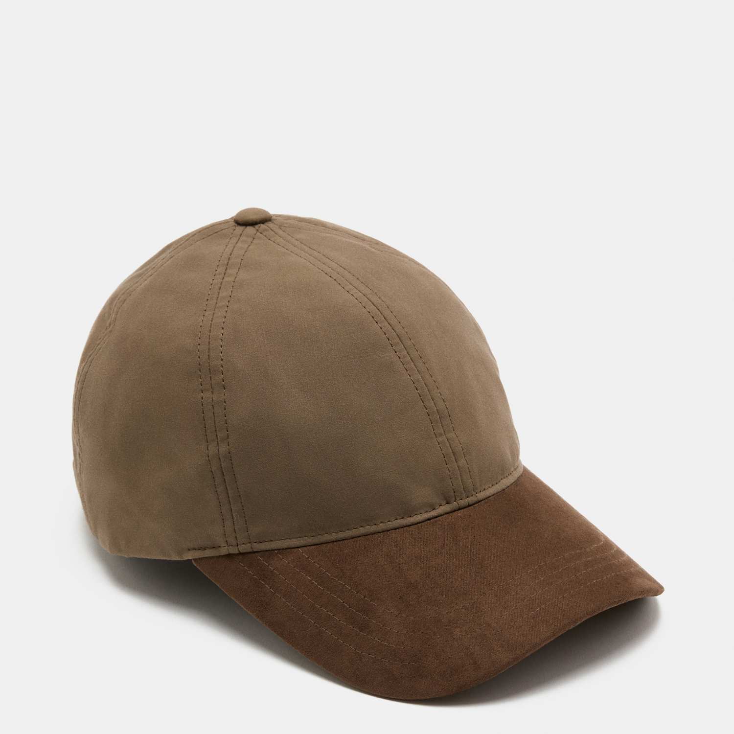 M&S Men's Waxed Cotton Baseball Cap - Khaki