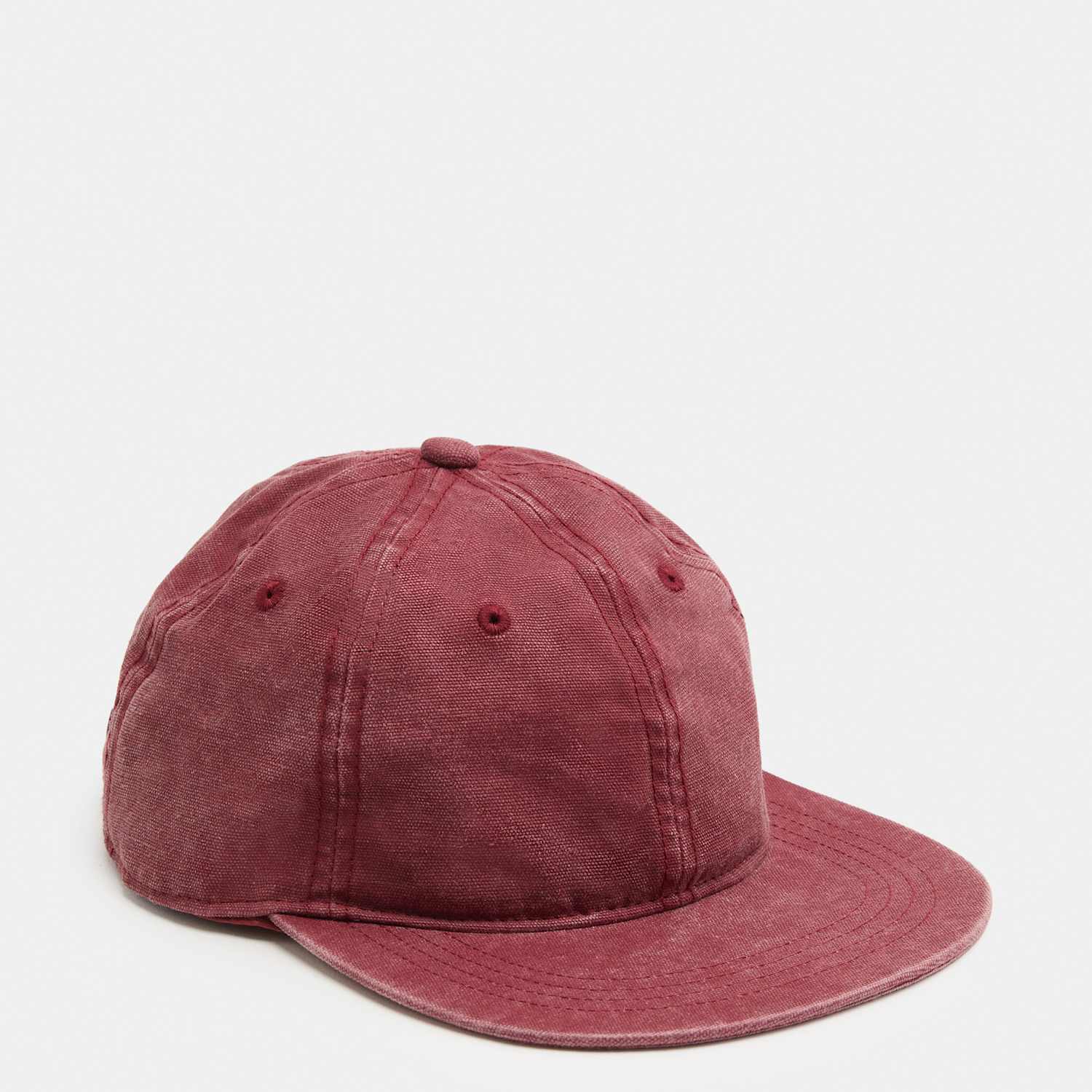M&S Men's Pure Cotton Baseball Cap - Medium Red