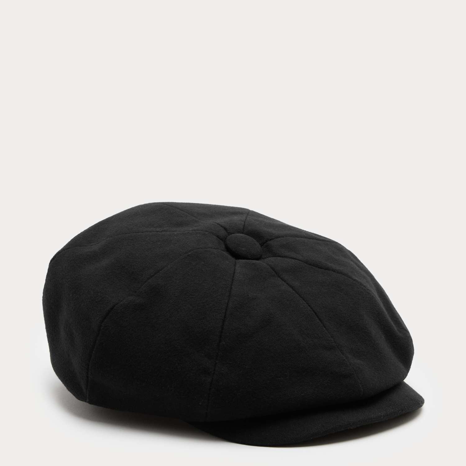 M&S Pure Cotton Baker Boys Hat with Stormwear - L - XL - Black Mix