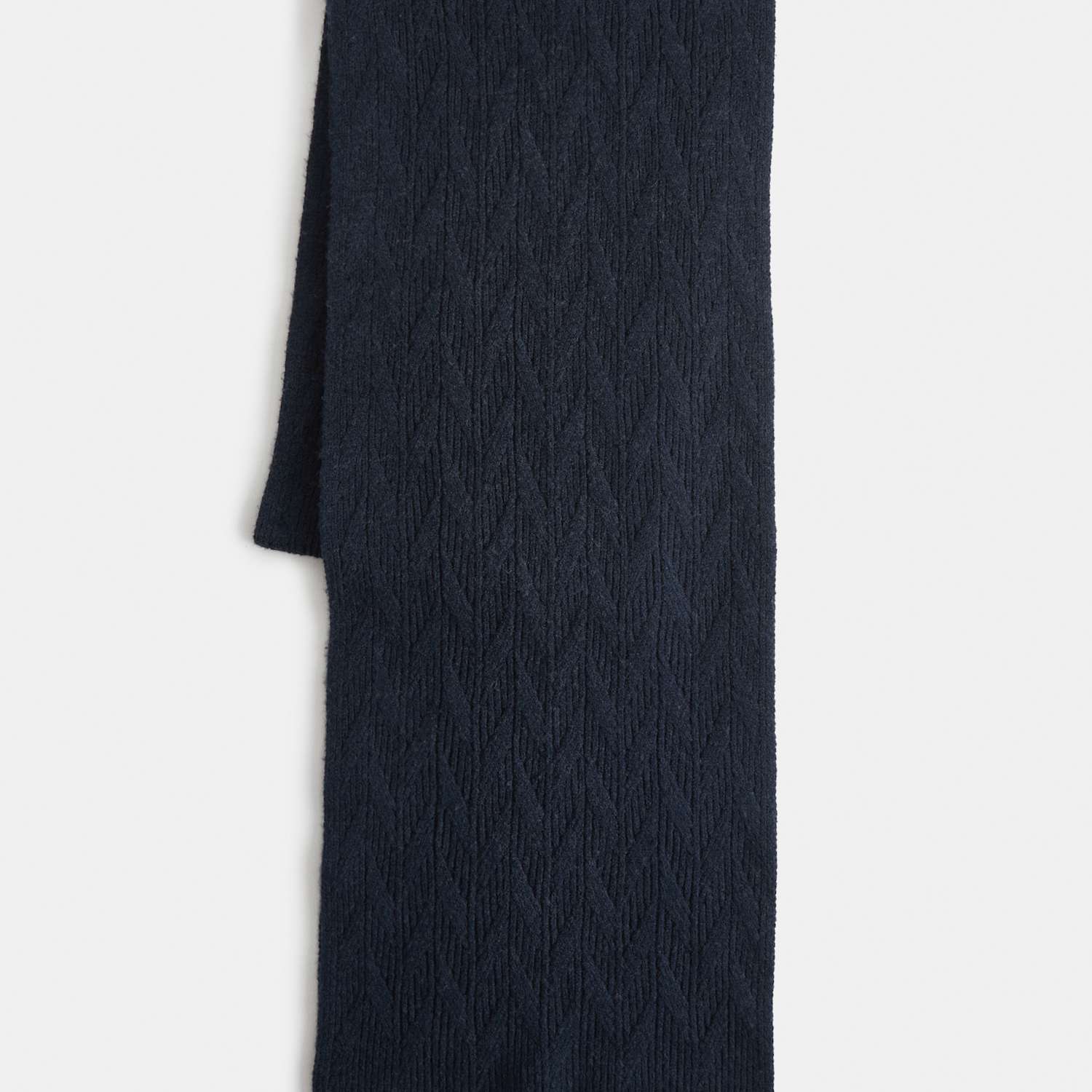 M&S Men's Cable Knit Scarf - Navy