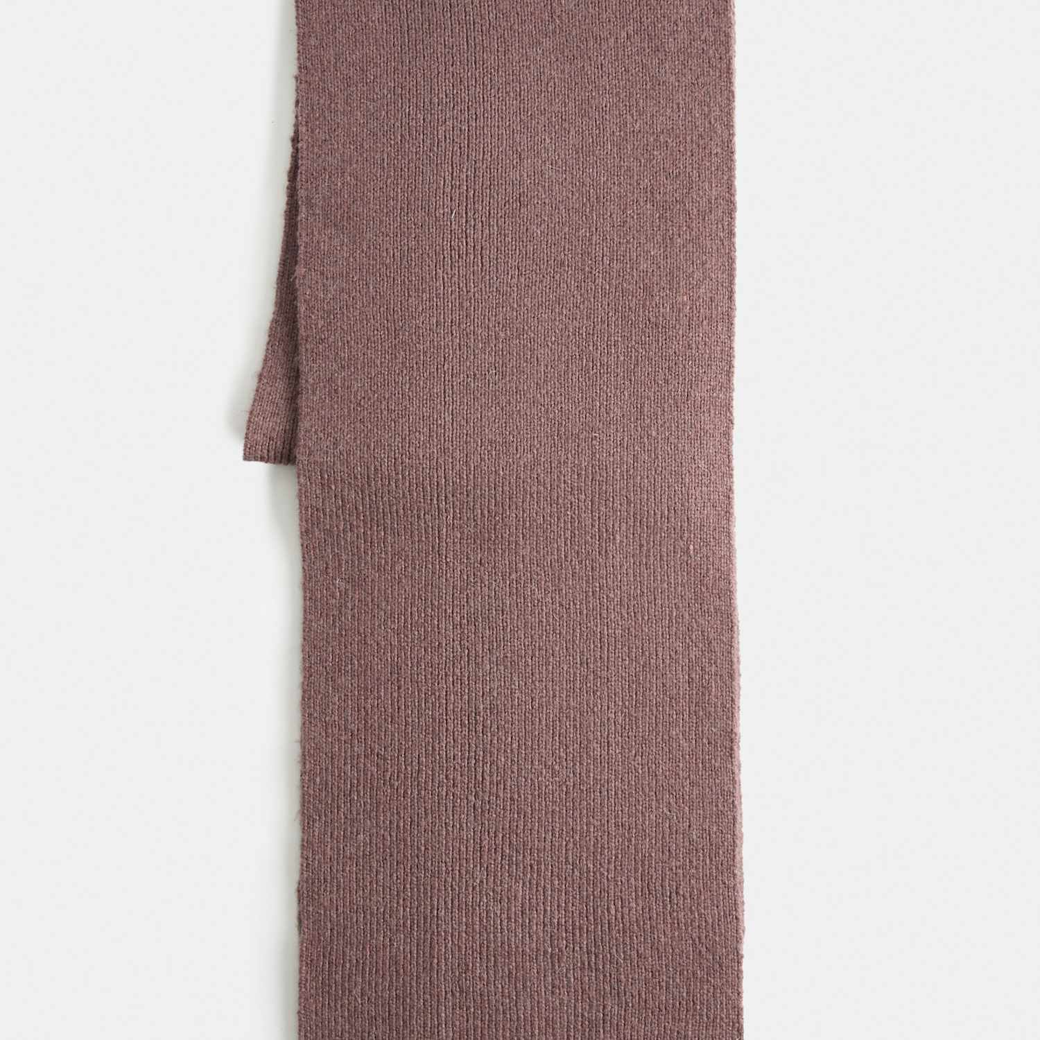 M&S Men's Ribbed Scarf with Cotton - Rosewood