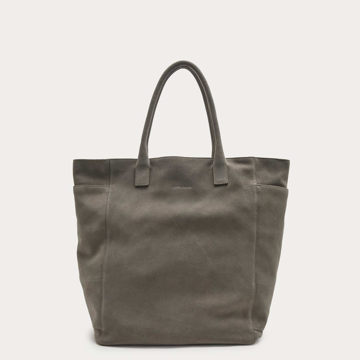 Autograph Men's Suede Tote Bag - Onyx