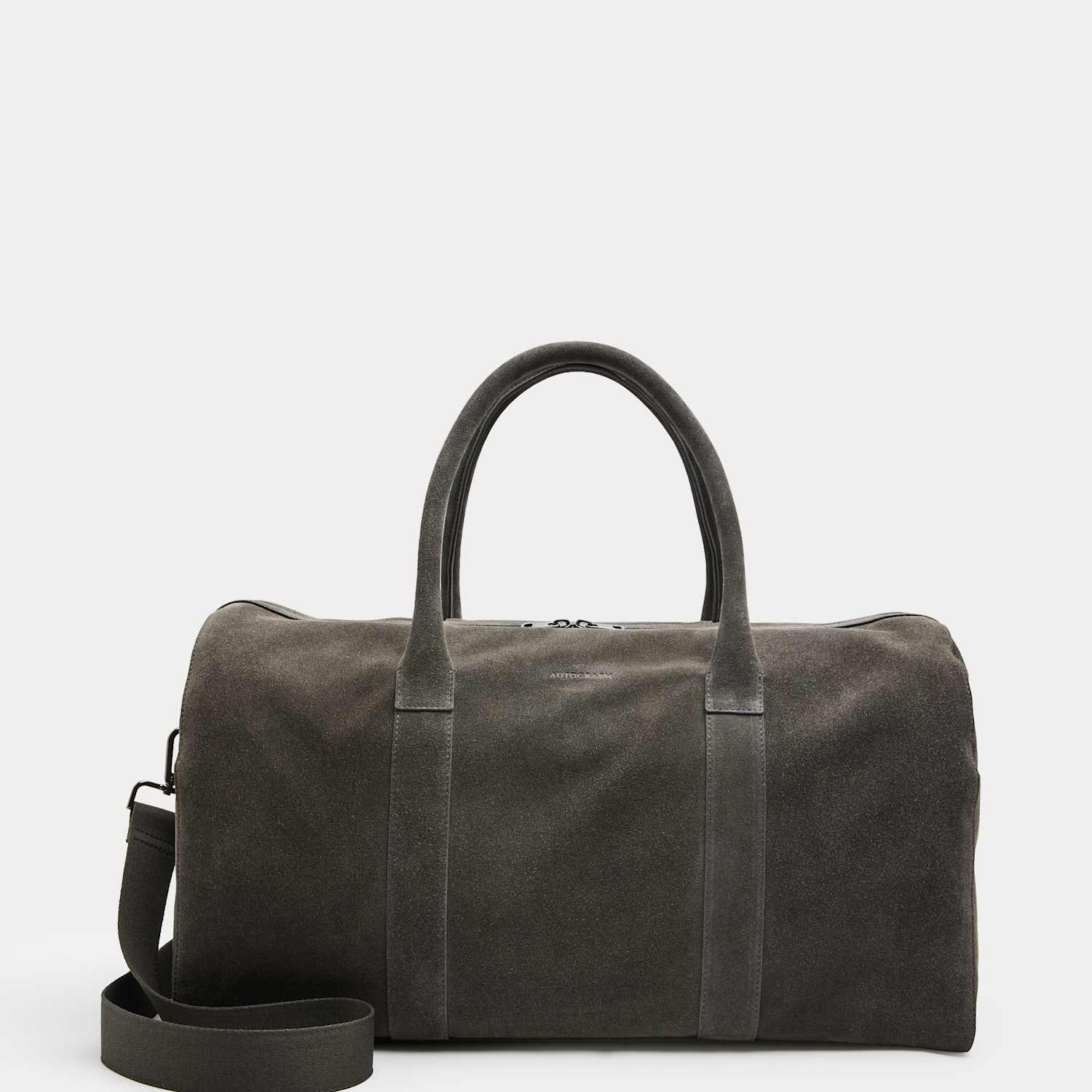 Autograph Men's Premium Suede Buckle Weekend Bag - Olive