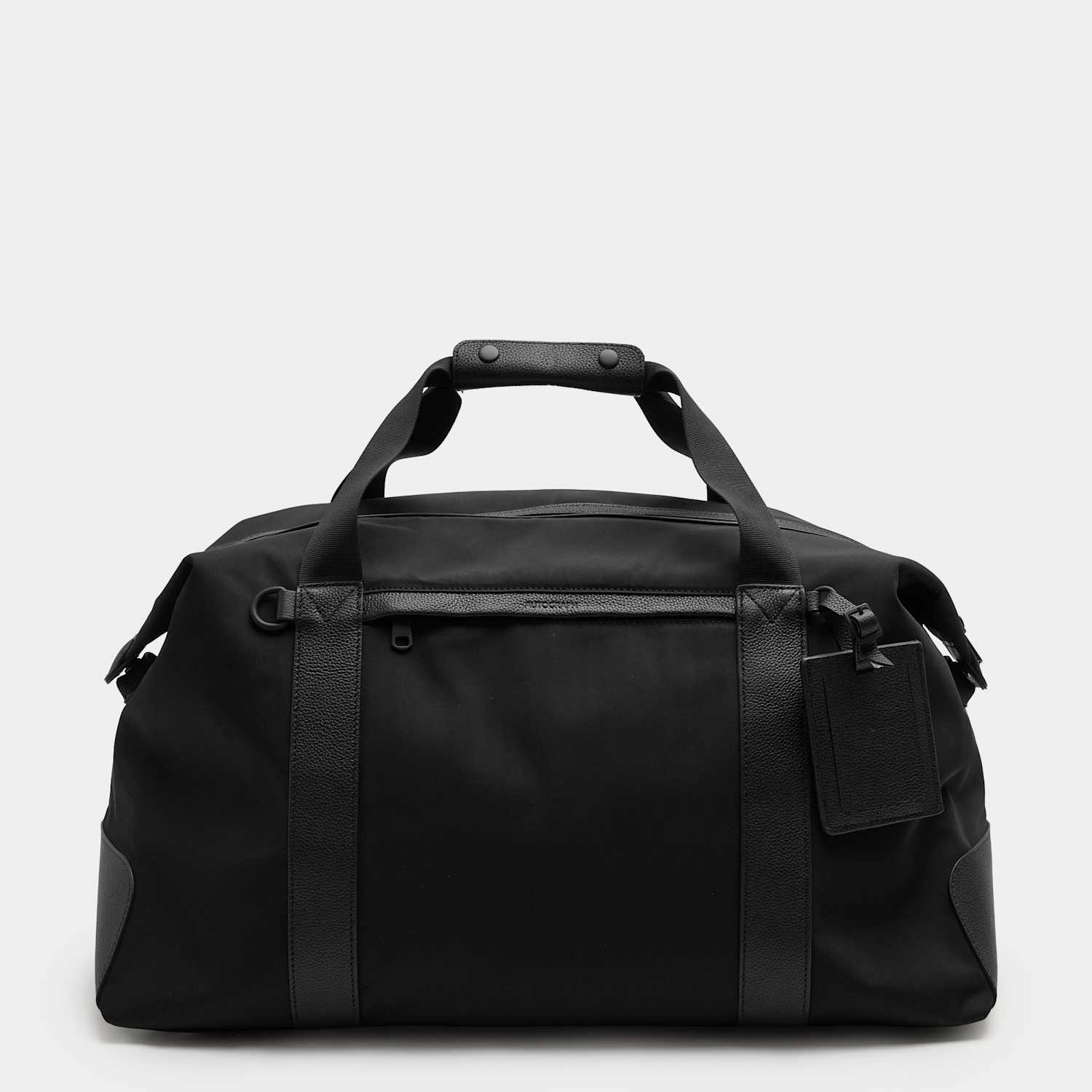 Autograph Men's Leather Trim Water Resistant Weekend Bag - Black