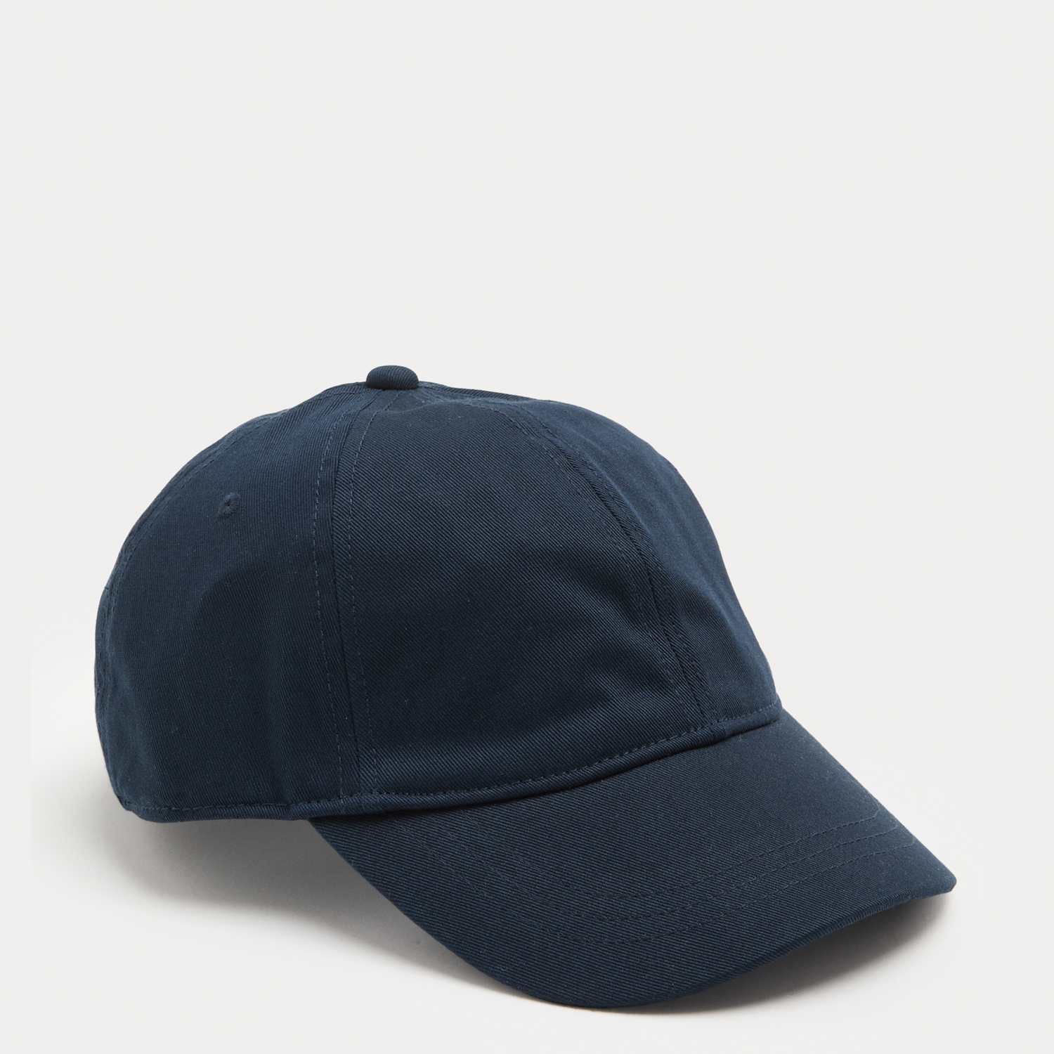 M&S Men's Pure Cotton Baseball Cap - Navy