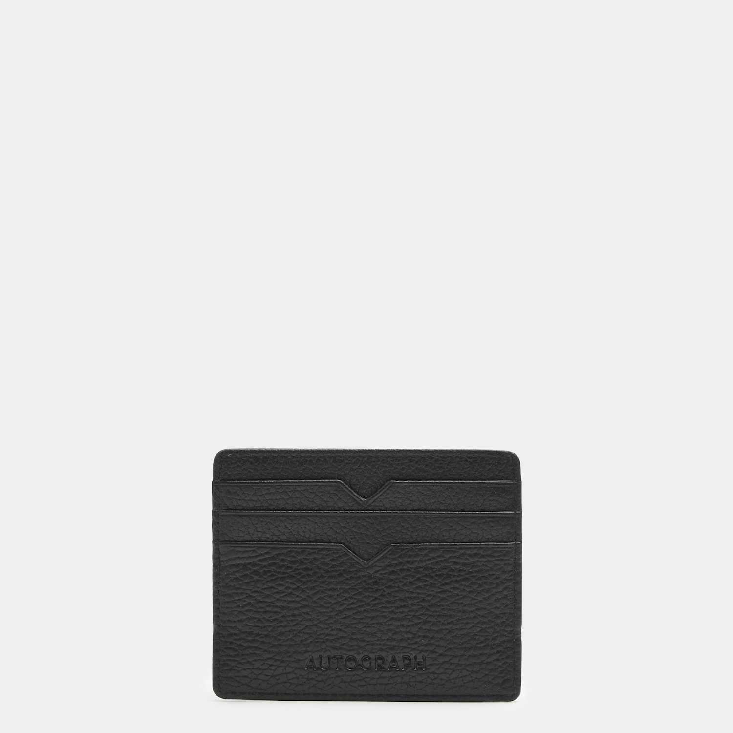 Autograph Men's Leather Card Holder - Black