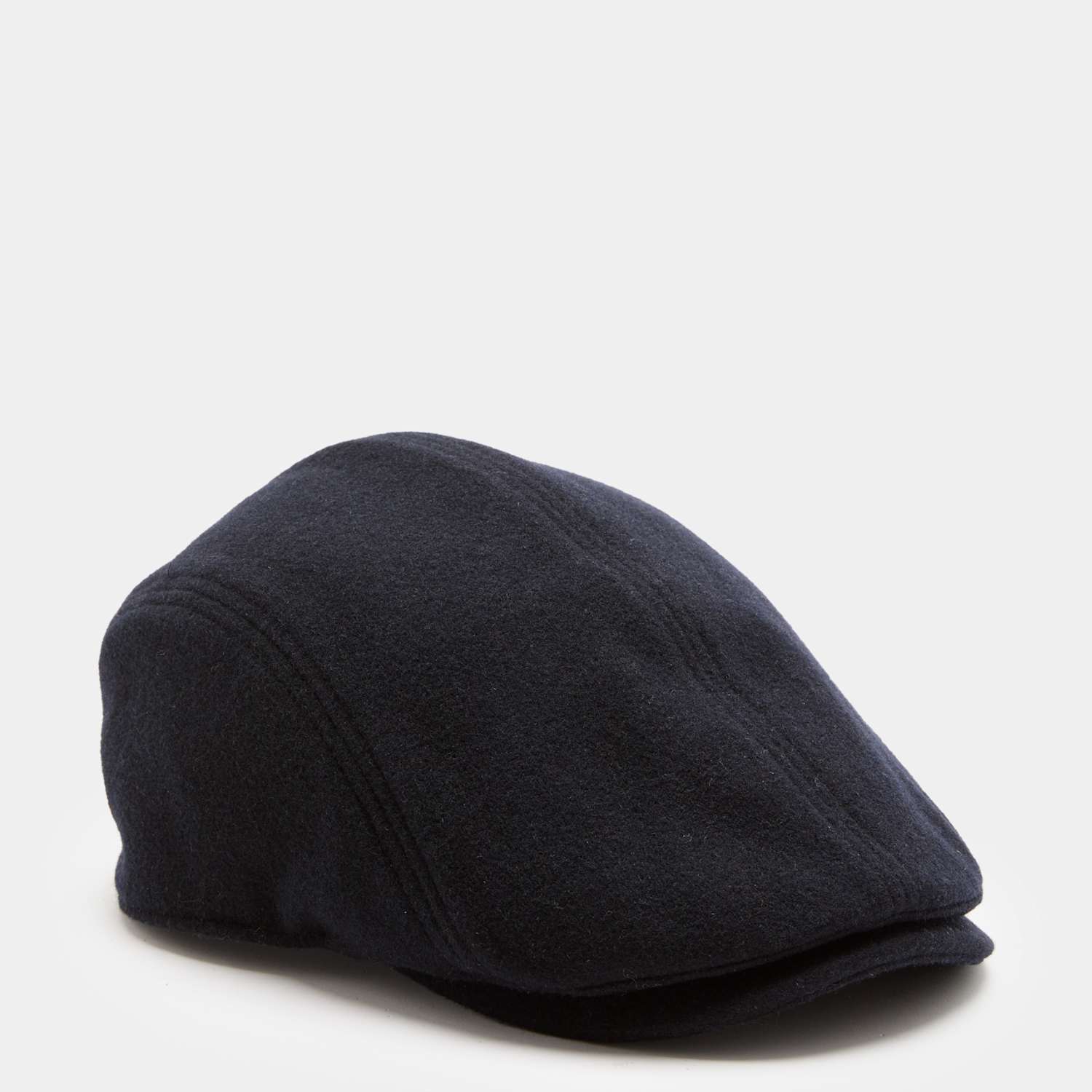 M&S Men's Pure Wool Flat Cap - L - XL - Navy