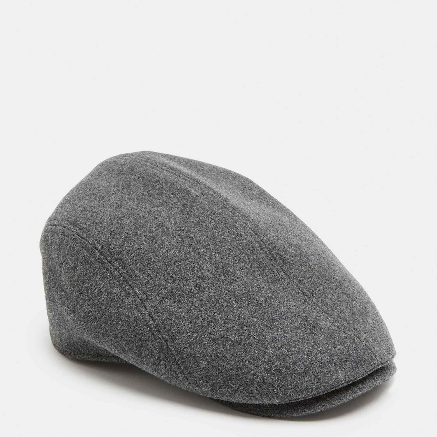 M&S Men's Pure Wool Flat Cap - L - XL - Charcoal