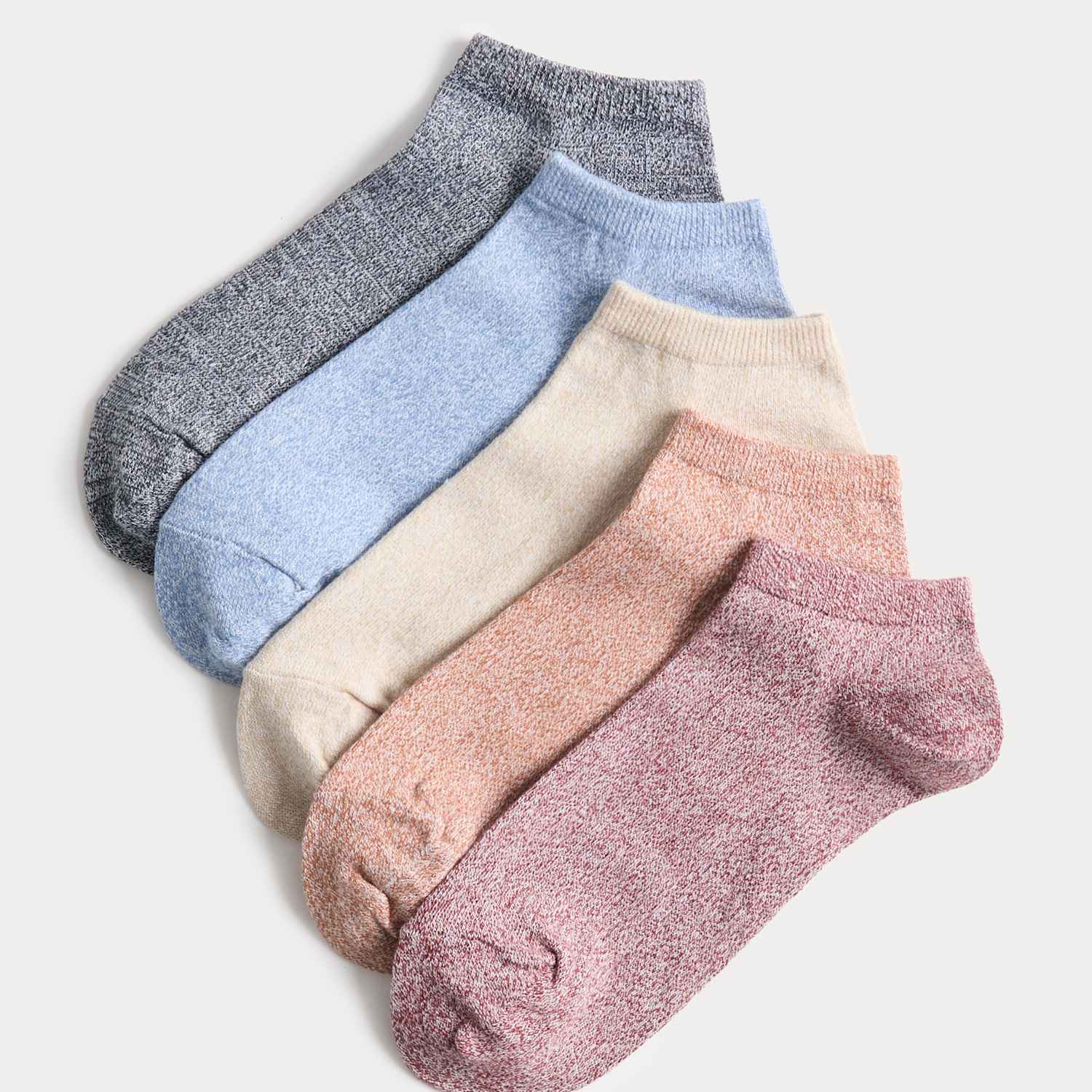 M&S Men's 5 Pack Cool & Fresh Trainer Liners - 6-8 ½ - Multi