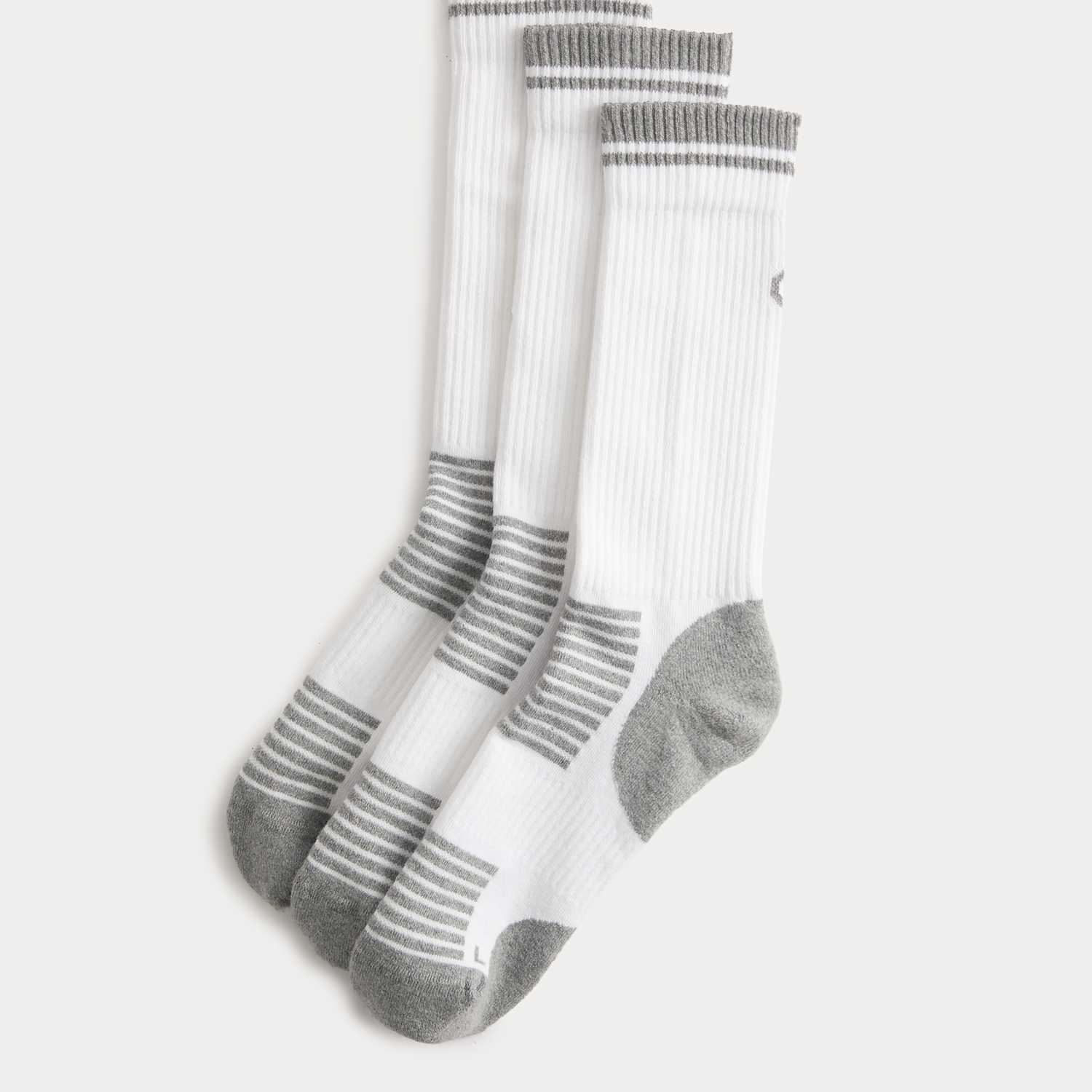 Goodmove Men's 3 Pack Cool & Fresh Reflective Cushioned Socks - 6-8 ½ - White Mix