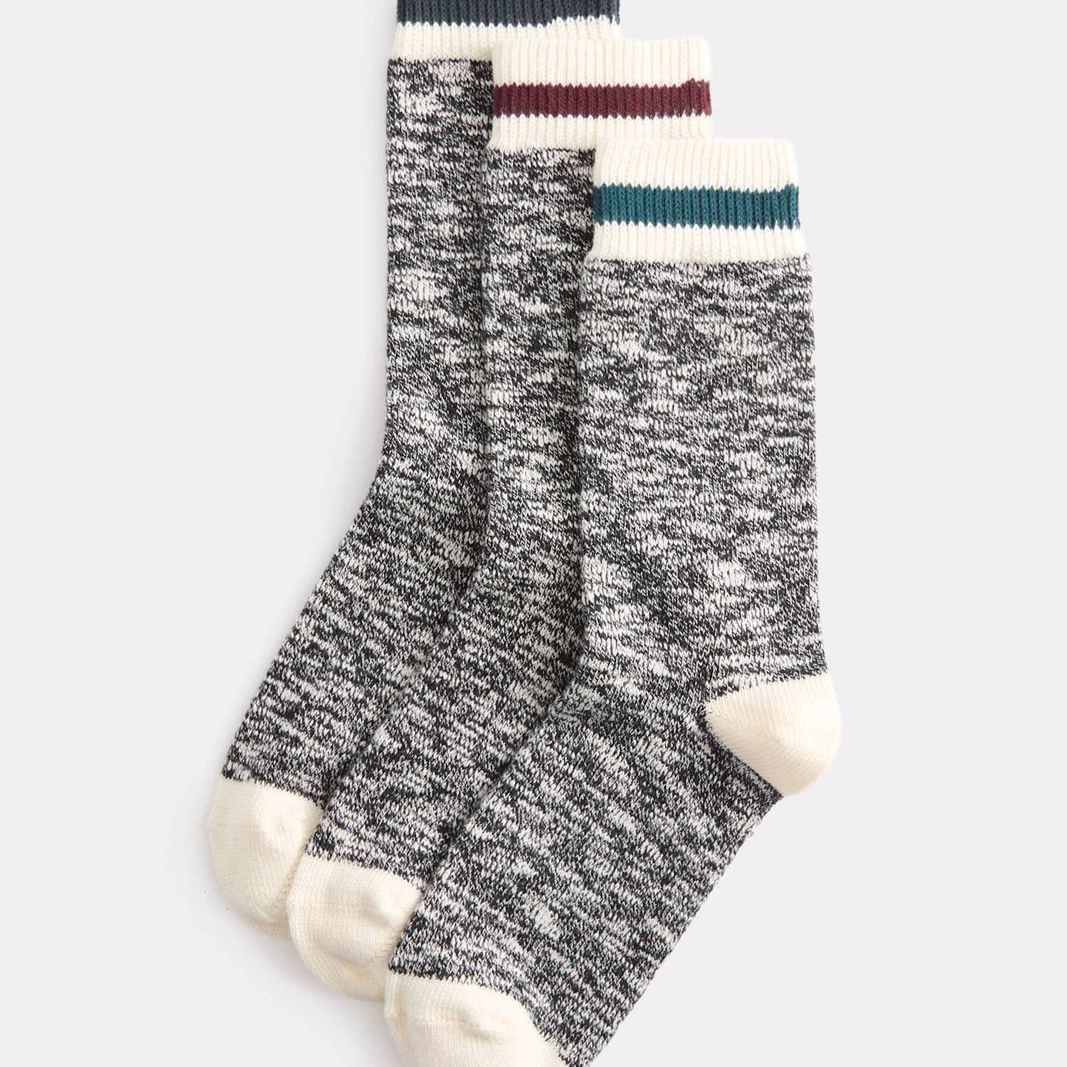 M&S Men's 3pk Cotton Rich Socks - 6-8 ½ - Beige Mix