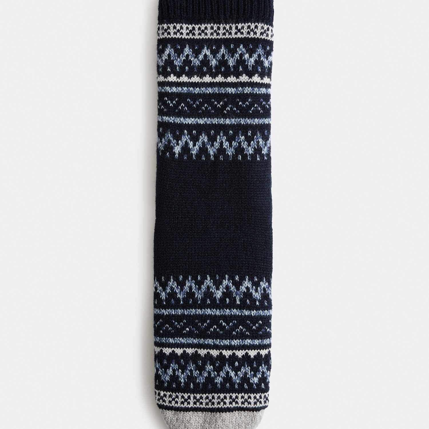 M&S Men's Fair Isle Slipper Socks - 9-12 - Navy Mix