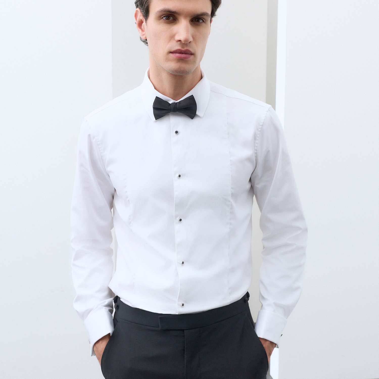 Autograph Men's Slim Fit Performance Cotton Dress Shirt - 17½ - White