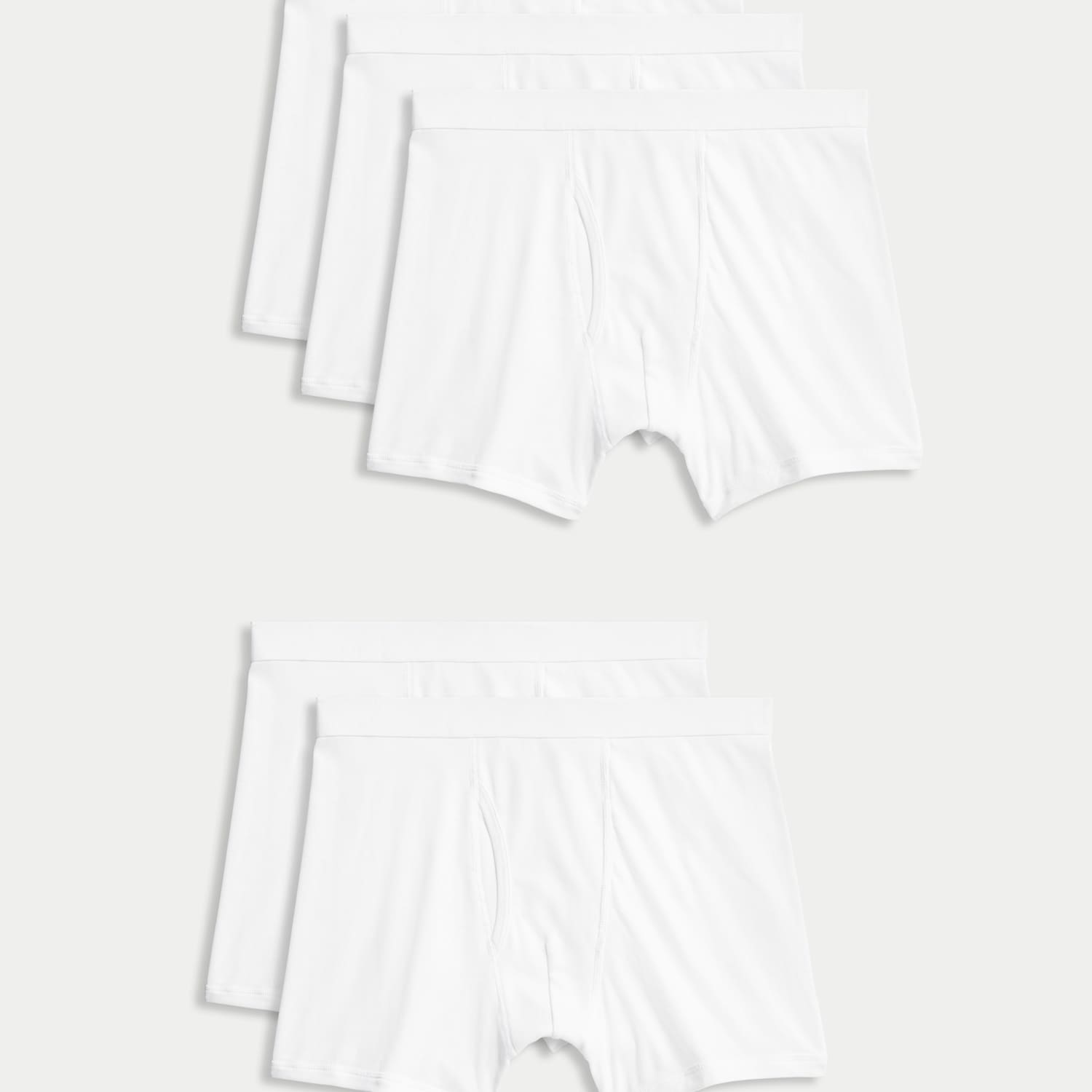 M&S Men's 5 Pack Pure Cotton Cool & Fresh Trunks - 3XL - White