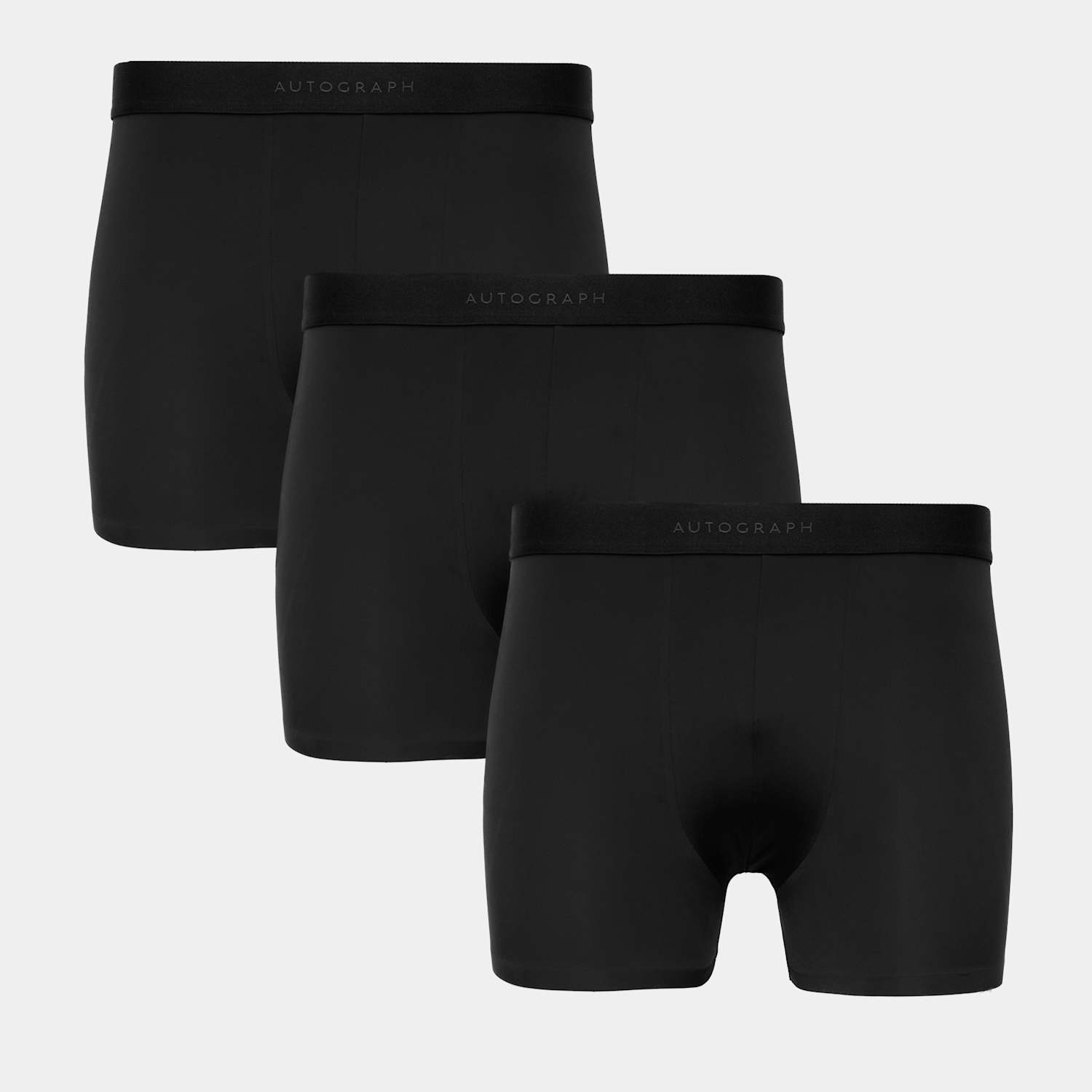 Autograph Men's 3 Pack Body Invisibles Trunks - 2XL - Black
