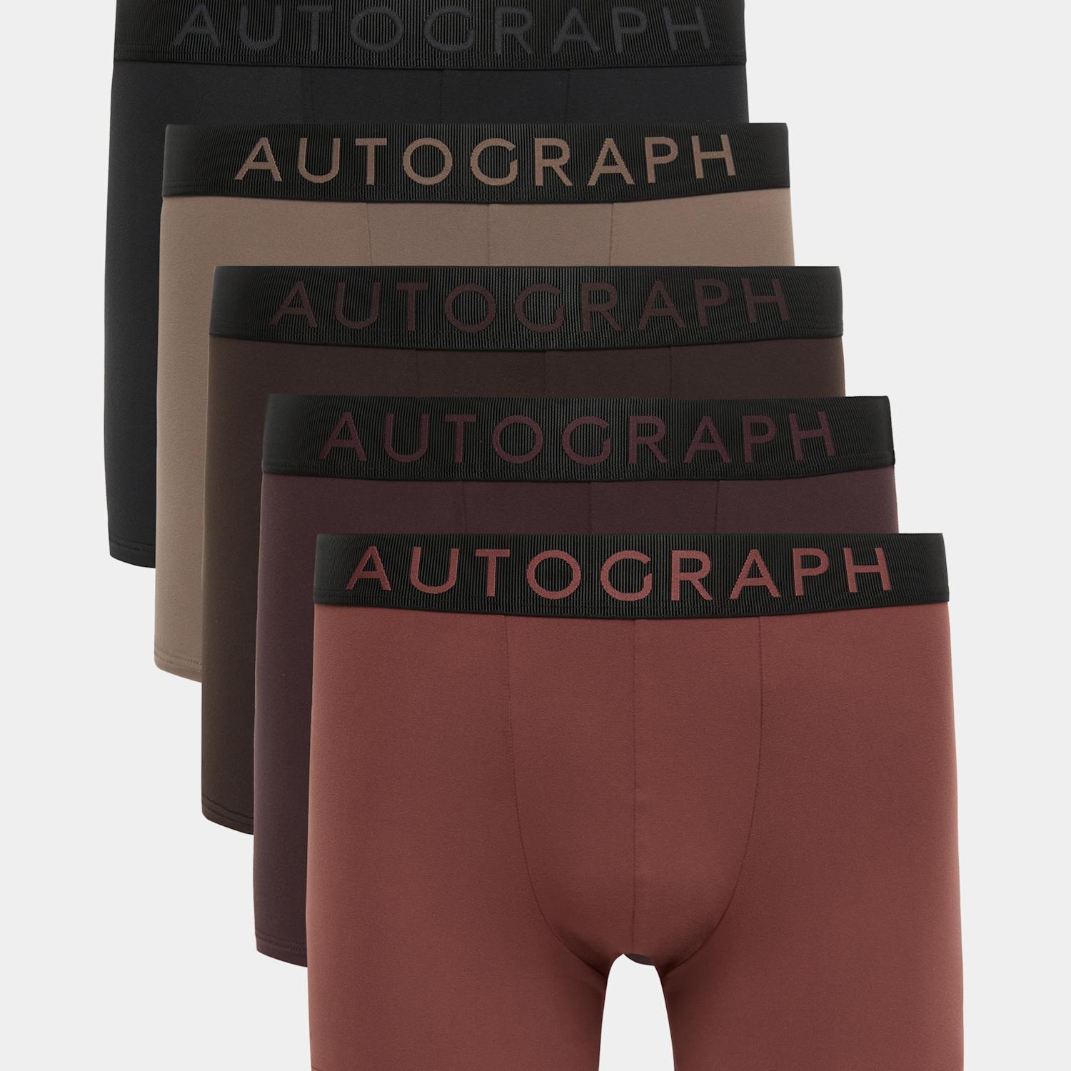 Autograph Men's 5 Pack Ultrasoft Trunks - S - Black Mix