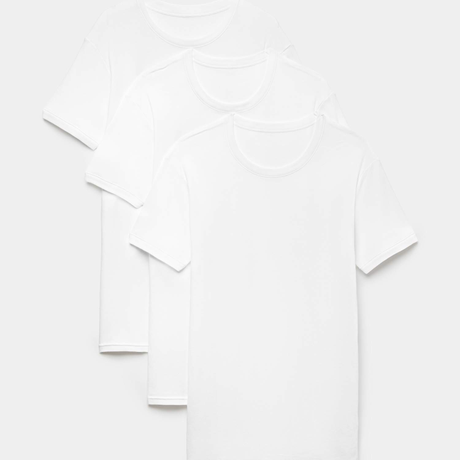 M&S Men's 3 Pack Pure Cotton T-Shirt Vests - XL - White