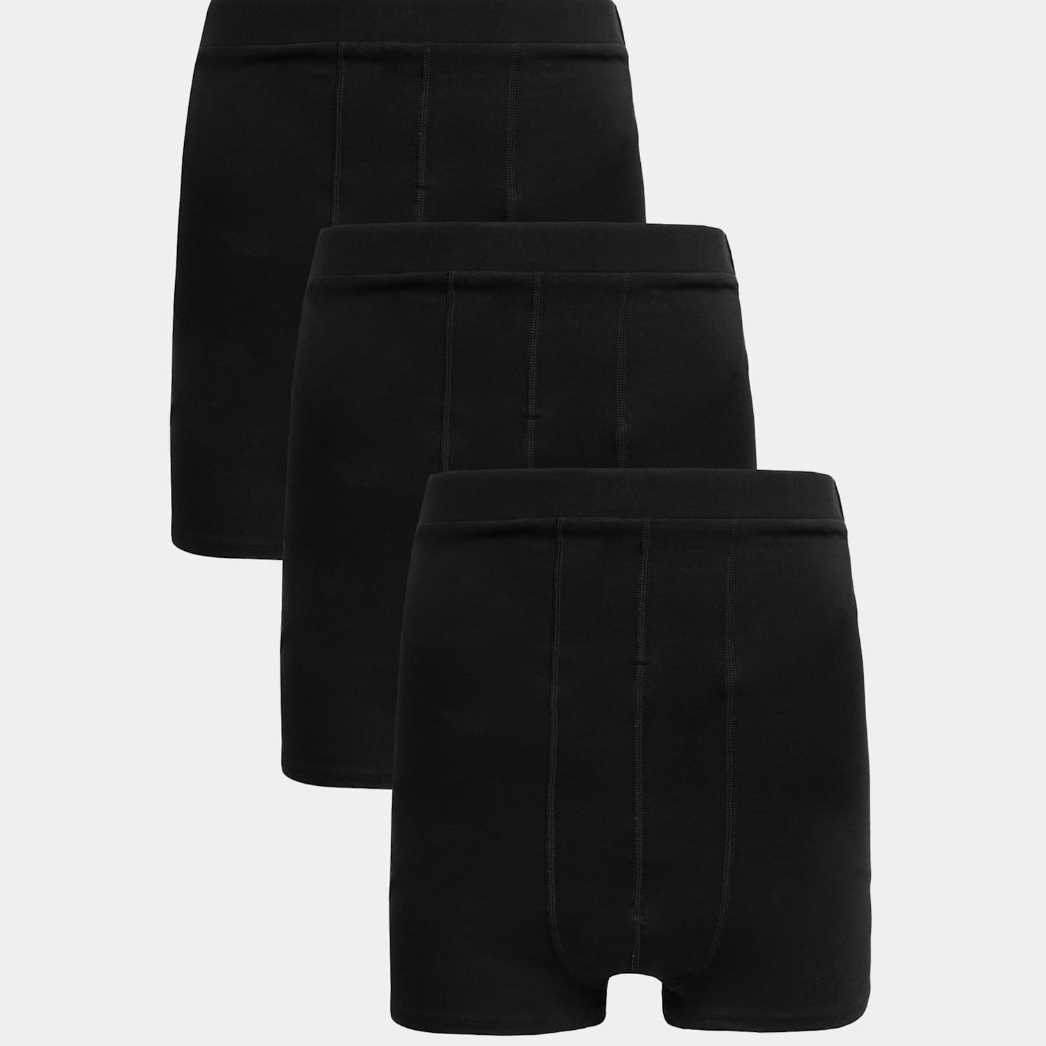 M&S Men's 3 Pack Cotton Rich Stoma Trunks - M - Black