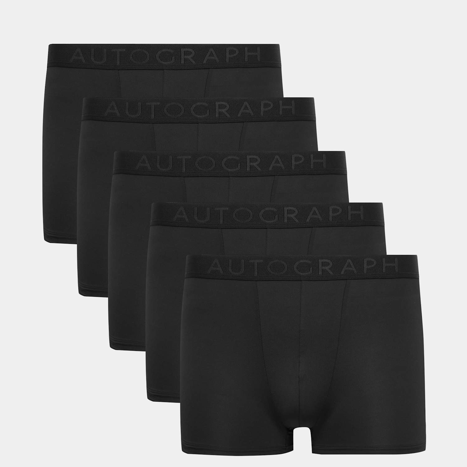Autograph Men's 5 Pack Microskin Stretch Hipsters - 2XL - Black