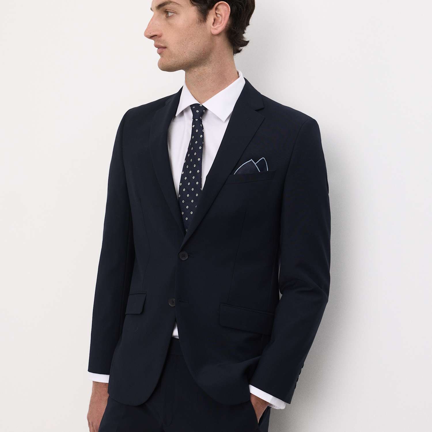 Autograph Men's Tailored Fit Performance Suit Jacket - 44 - Navy