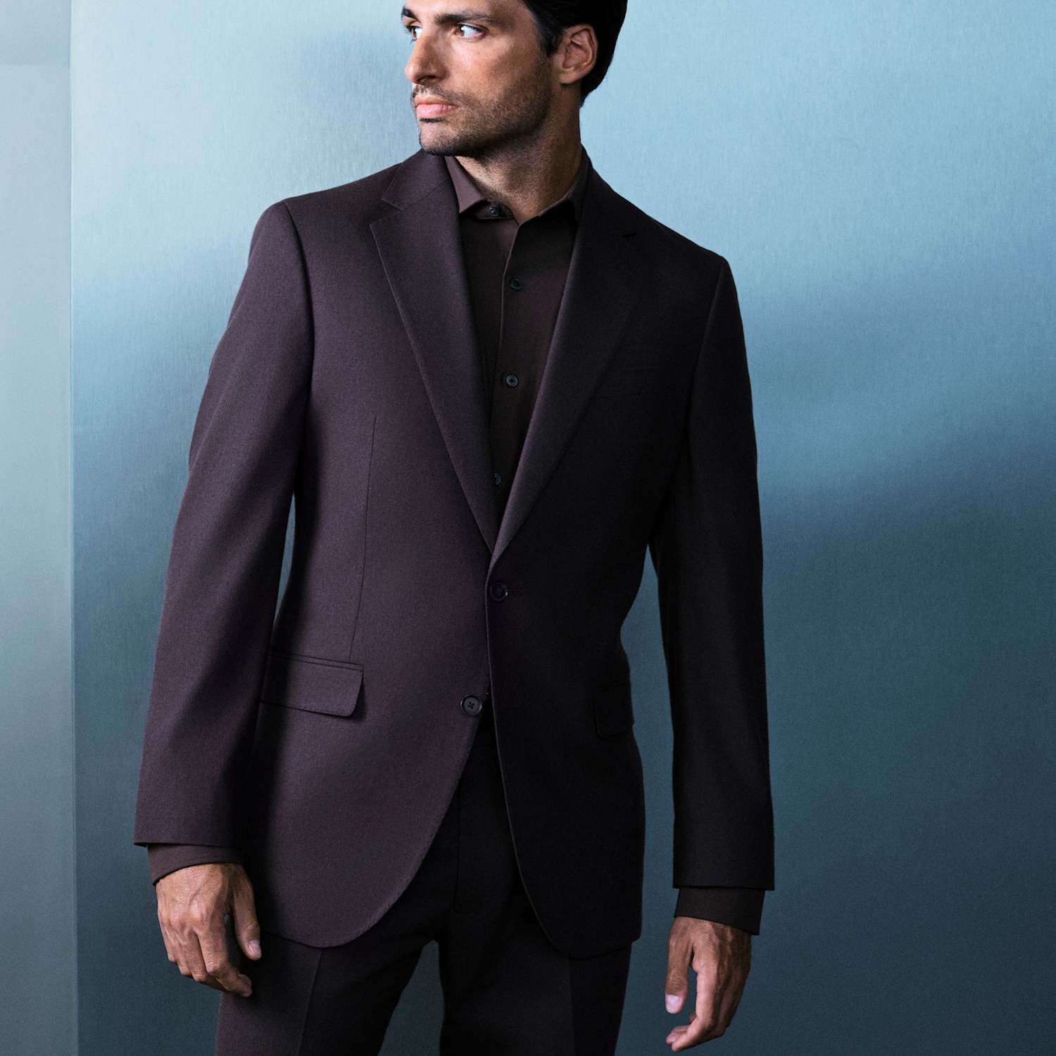 Autograph Men's Italian Wool Blend Performance Jacket - 42 - Teak
