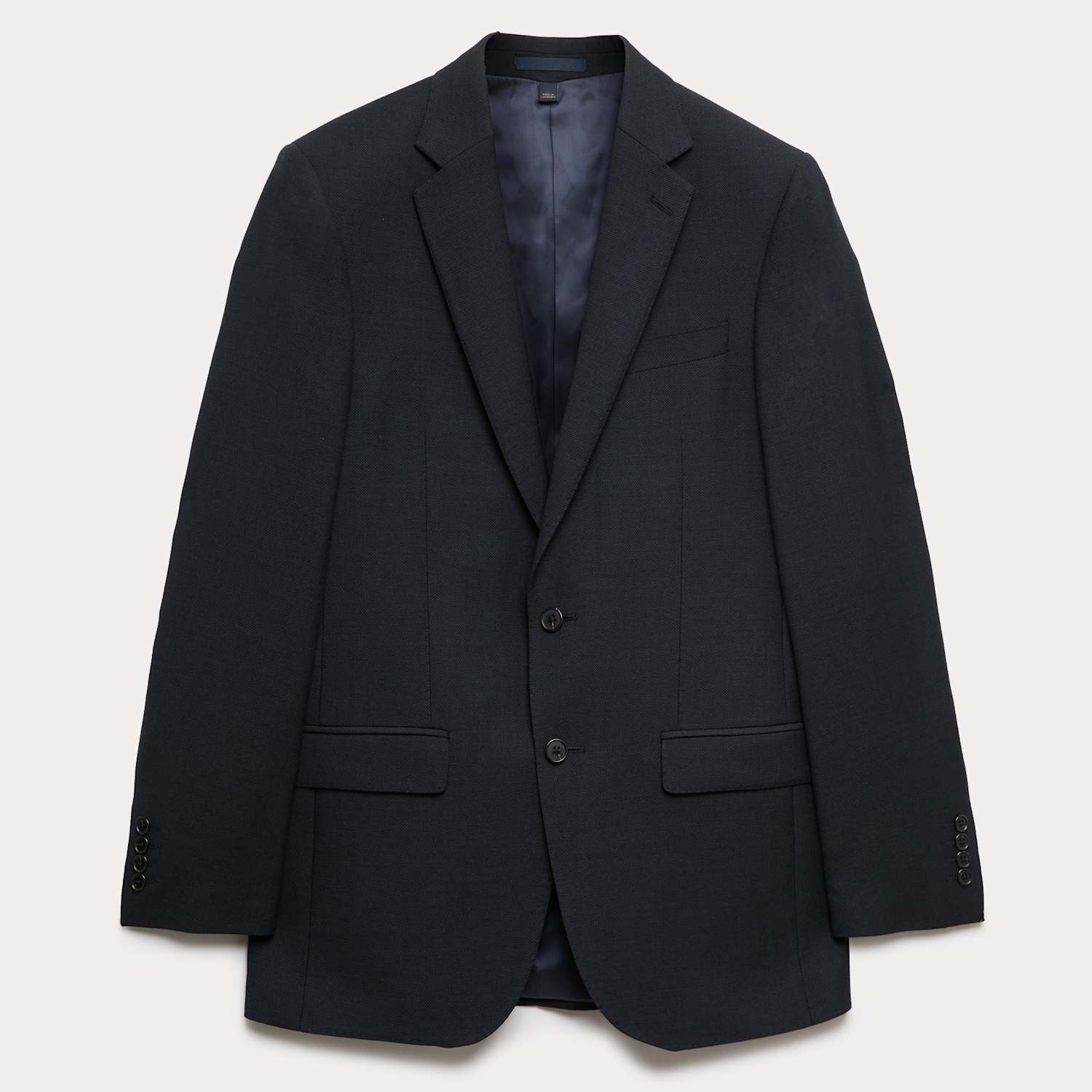 M&S Sartorial Men's Regular Fit Premium Pure Wool Suit Jacket - 40 - Navy