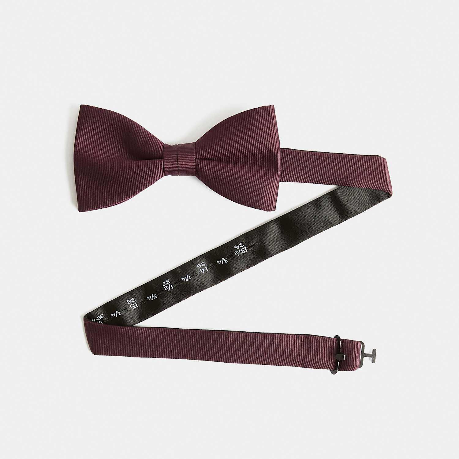 M&S Men's Textured Bow Tie - Burgundy