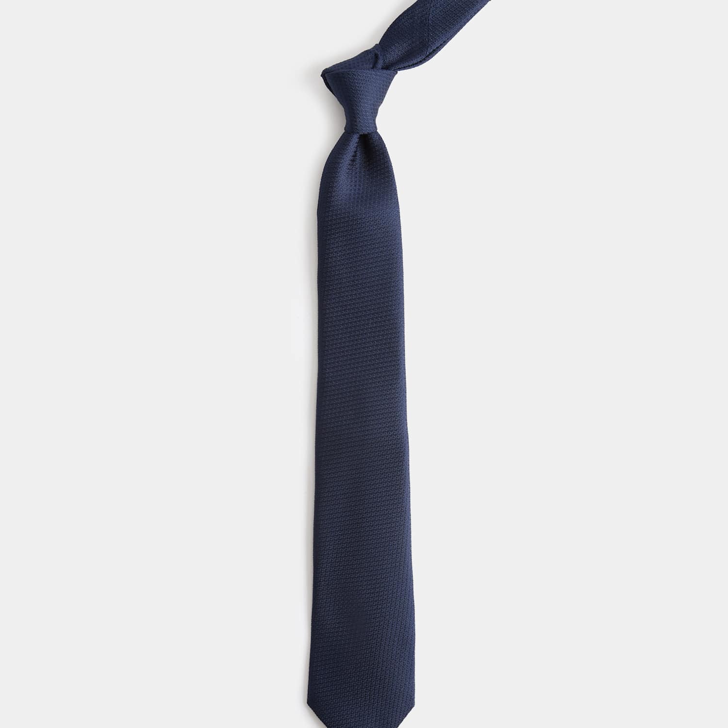 M&S Sartorial Men's Textured Pure Silk Tie - Navy