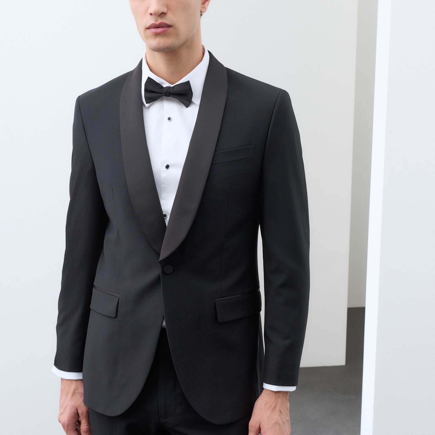 Autograph Men's Tailored Fit Performance Tuxedo Jacket - 38 - Black