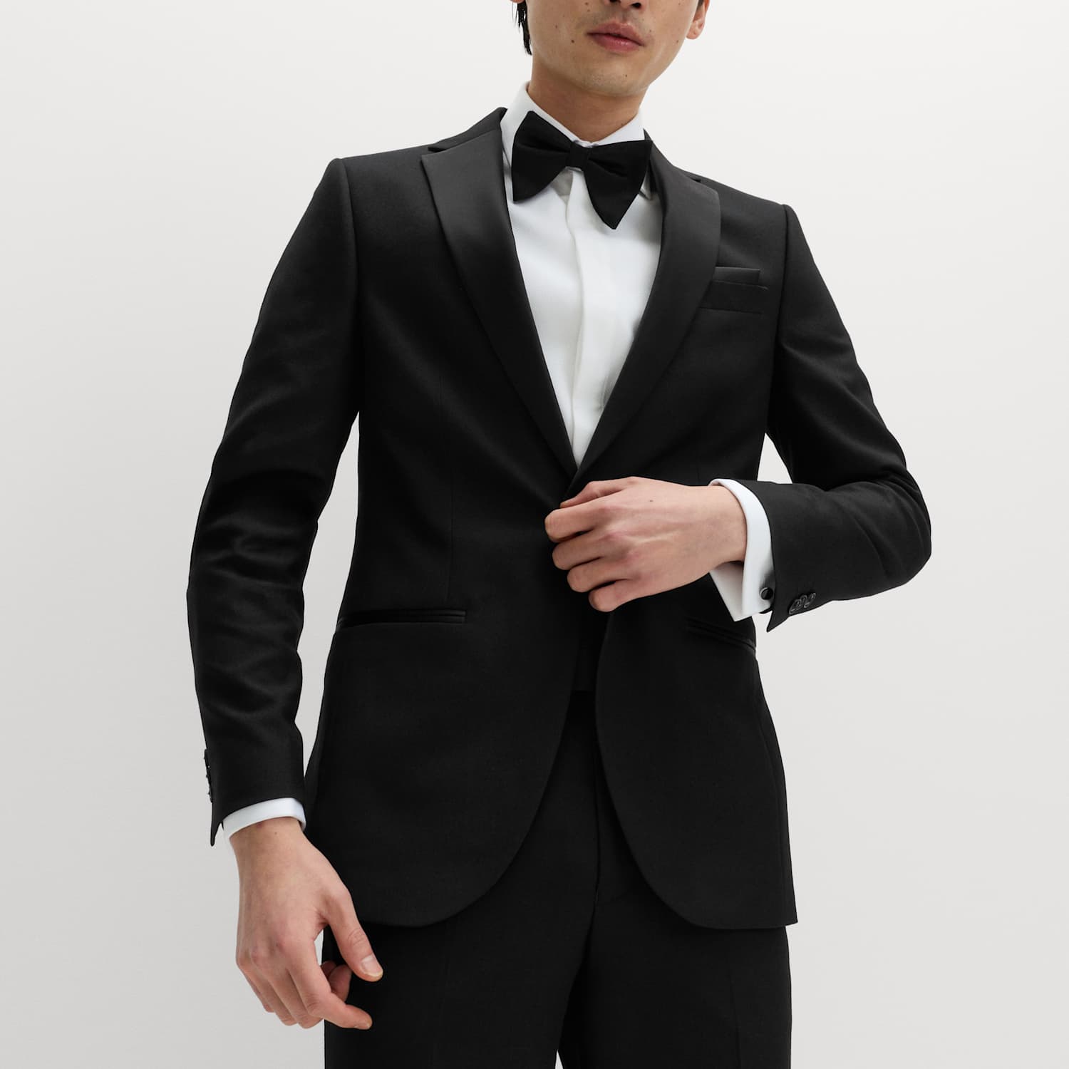 M&S Men's Slim Fit Tuxedo Jacket - 44 - Black