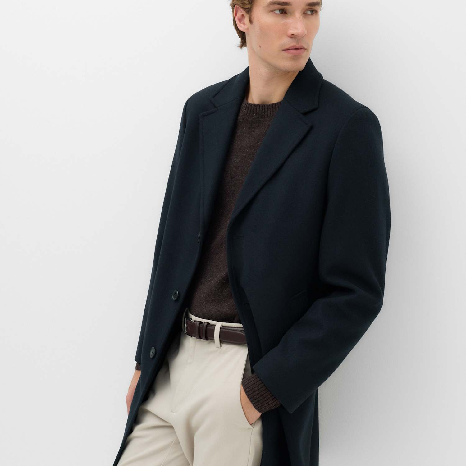 M&S Men's Revere Overcoat - XL - Navy