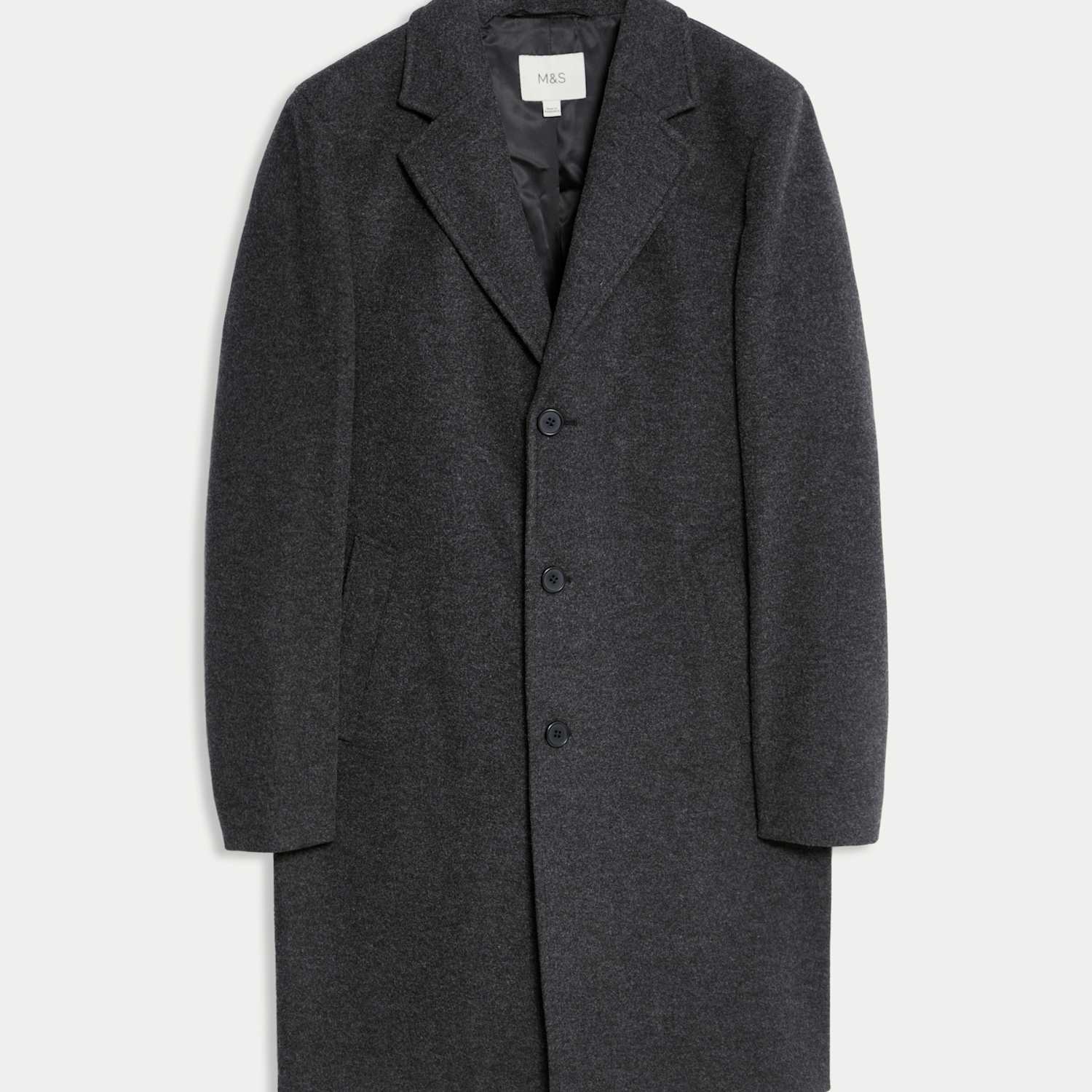M&S Men's Revere Overcoat - XL - Charcoal