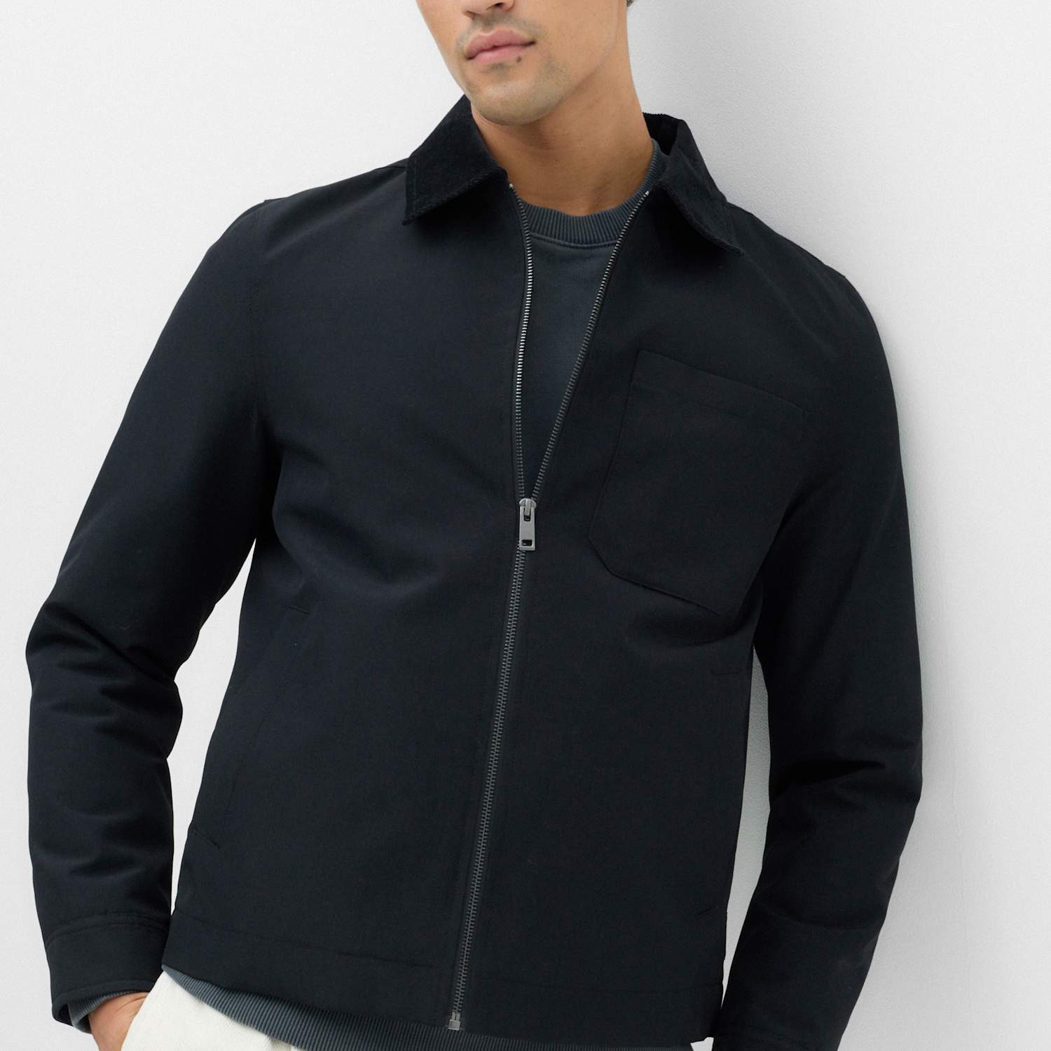 M&S Men's Canvas Padded Utility Jacket - 2XL - Black