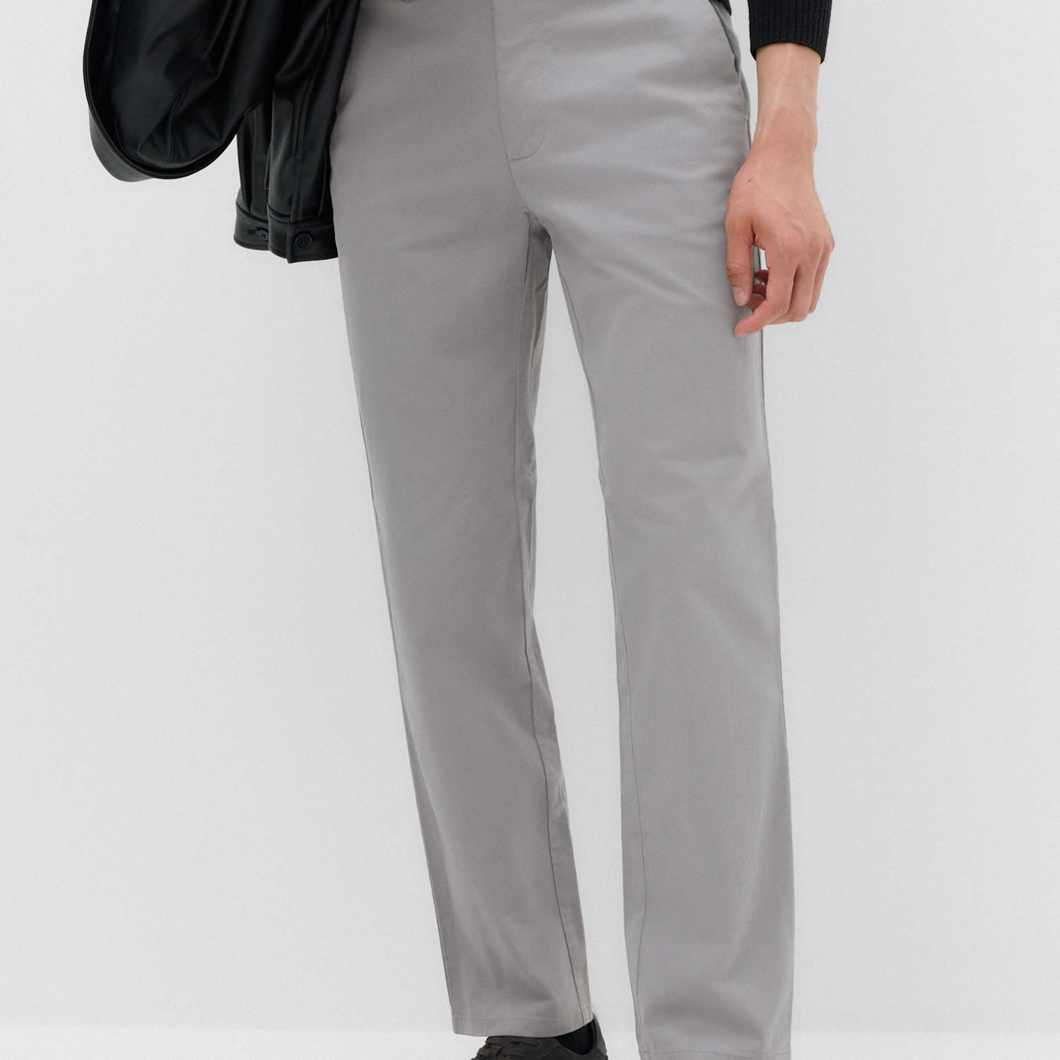 M&S Men's Regular Fit Stretch Chinos - 38/33in - Ash Grey