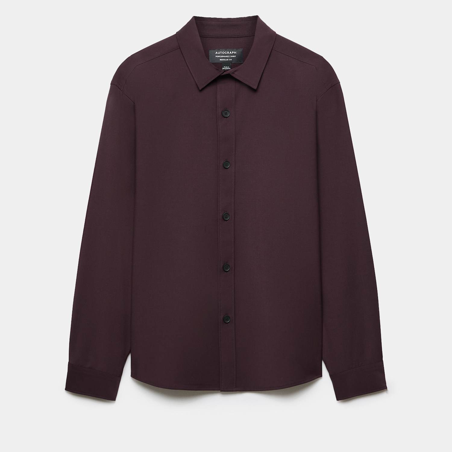Autograph Men's Regular Fit Wool Blend Stretch Overshirt - XL - Teak