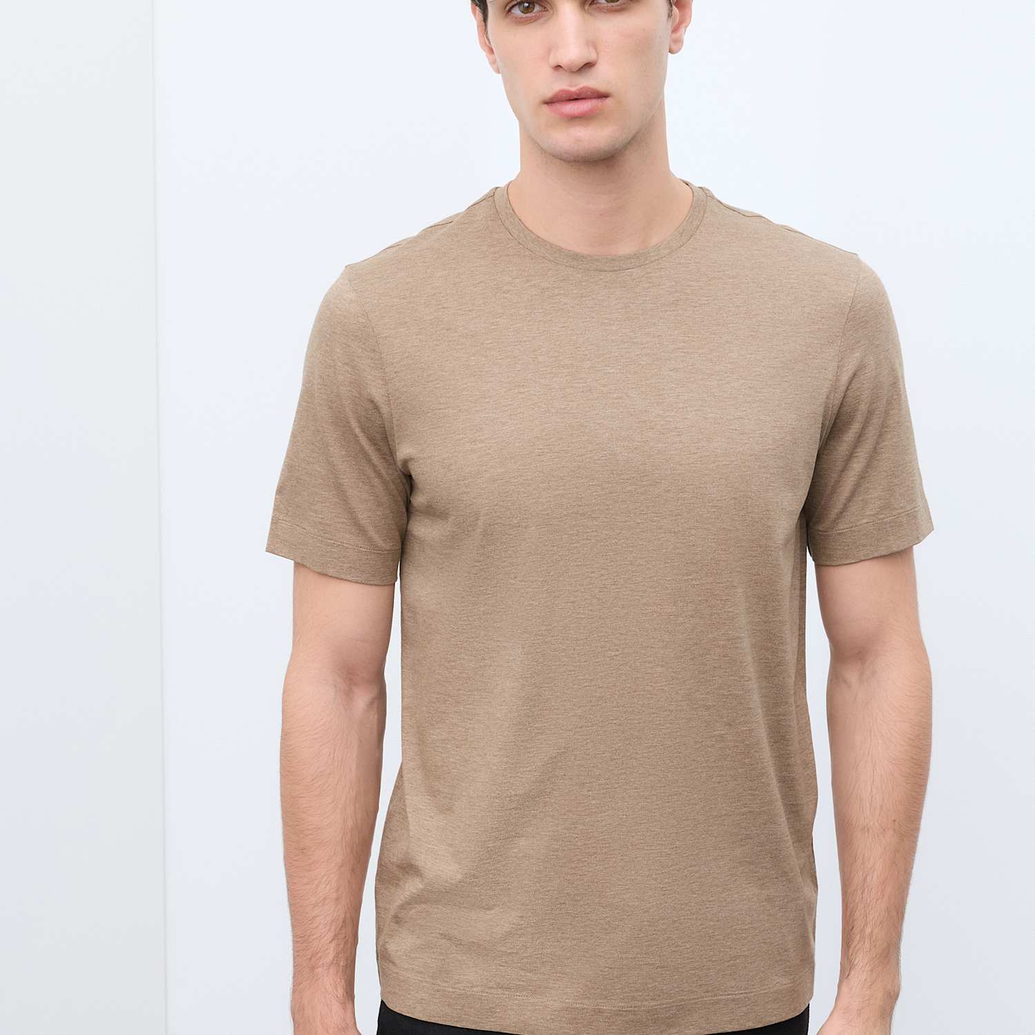 Autograph Men's Pure Supima Cotton Performance Crew Neck T-shirt - M - Natural Mix