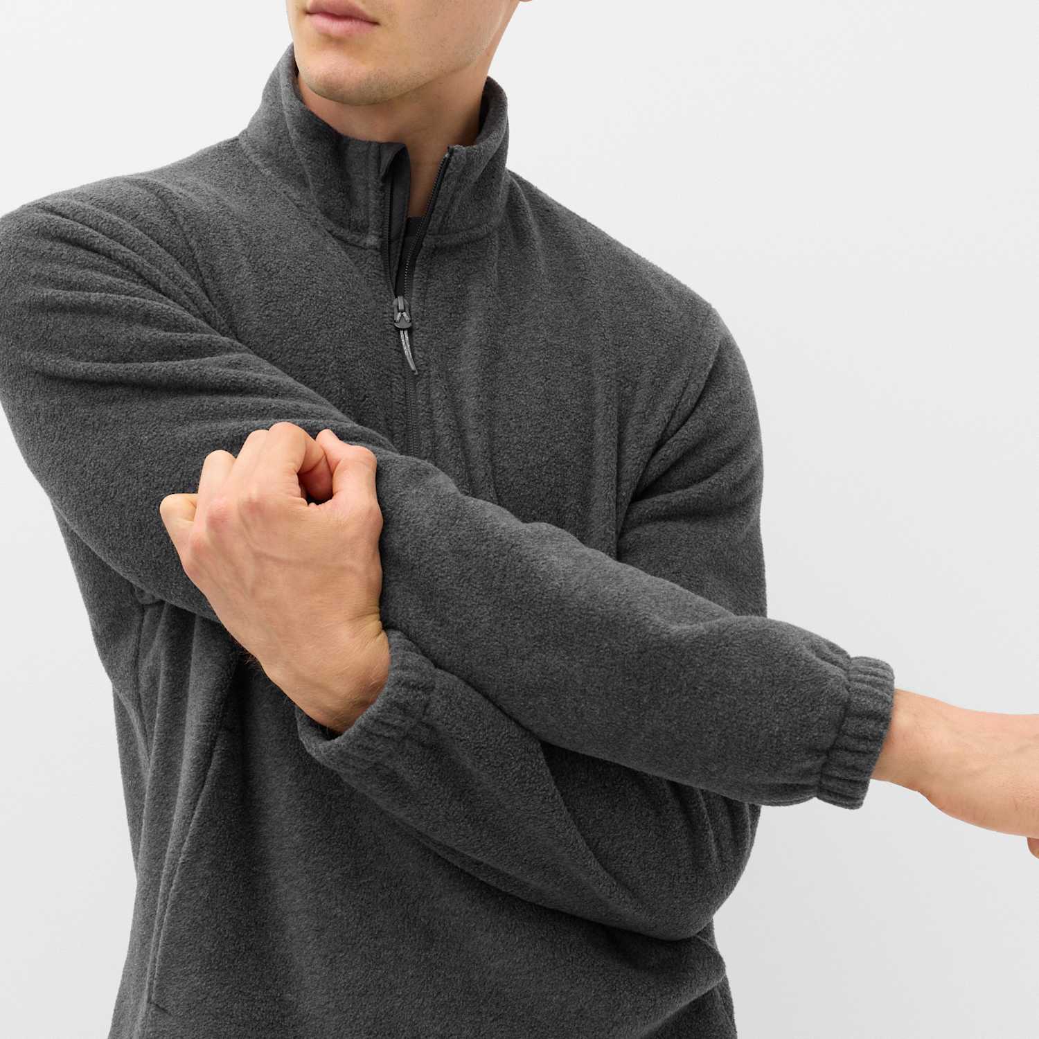 Goodmove Men's Half Zip Micro Fleece - 2XL - Charcoal