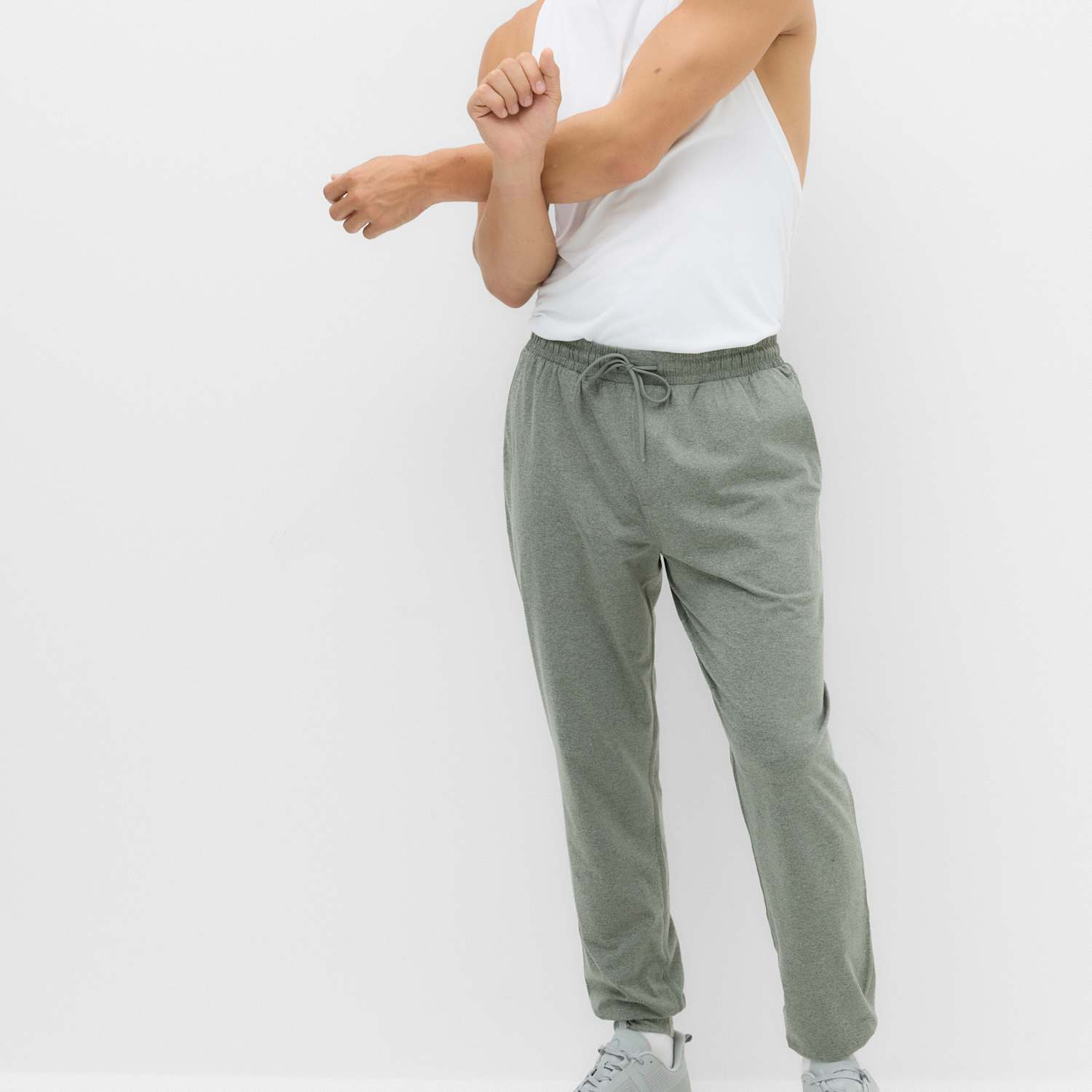 Goodmove Men's Super Soft Athleisure Joggers - S - Dark Sage