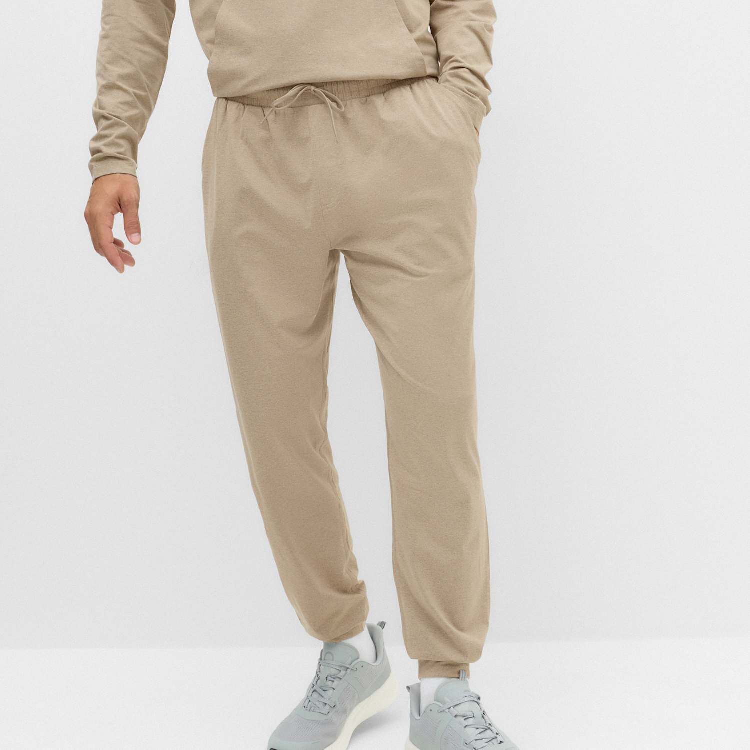 Goodmove Men's Super Soft Athleisure Joggers - S - Mocha