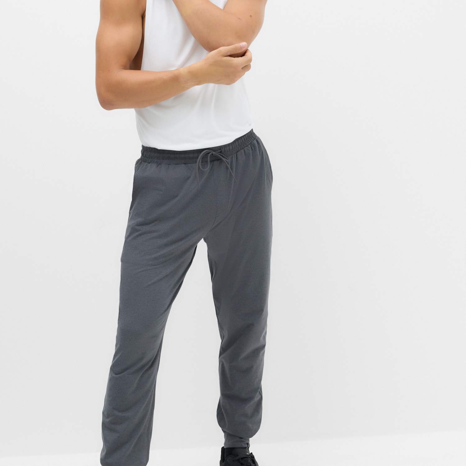 Goodmove Men's Super Soft Athleisure Joggers - S - Black