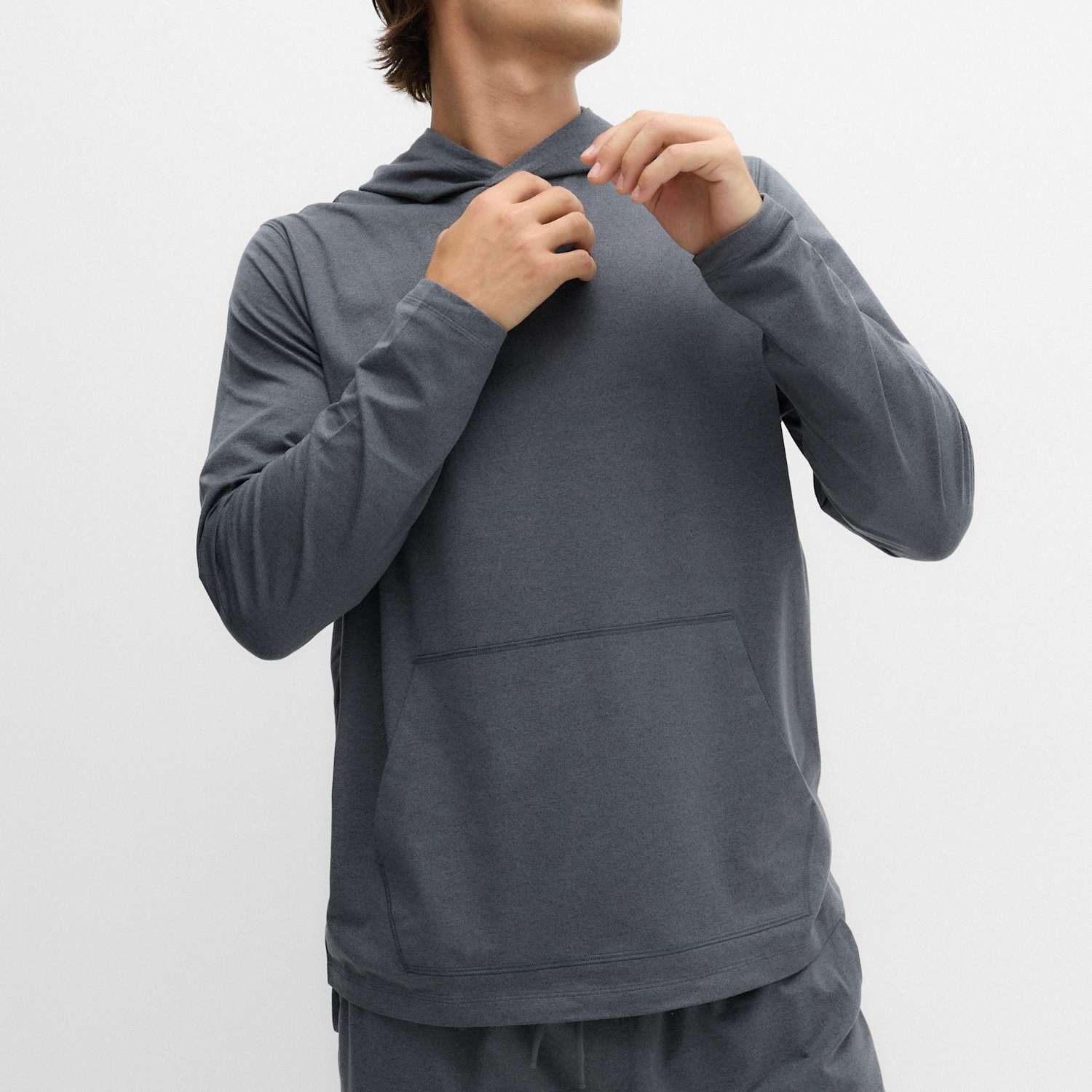 Goodmove Men's Super Soft Athleisure Overhead Hoodie - M - Black