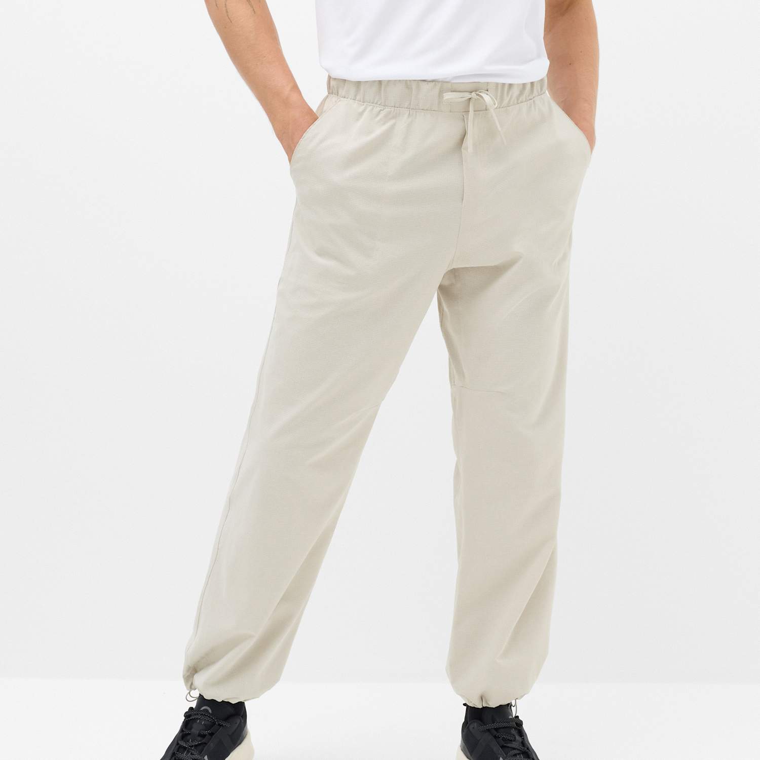 Goodmove Men's Ripstop Cuffed Joggers - M - Medium Beige
