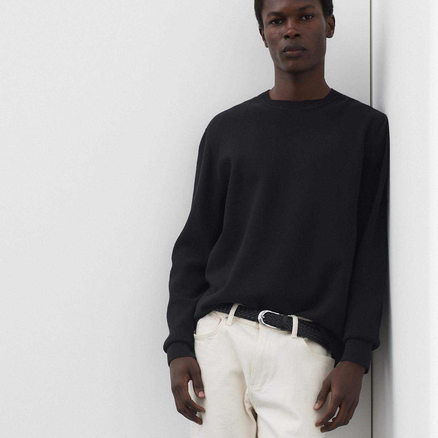 Autograph Men's Relaxed Crew Neck Jumper - XL - Black